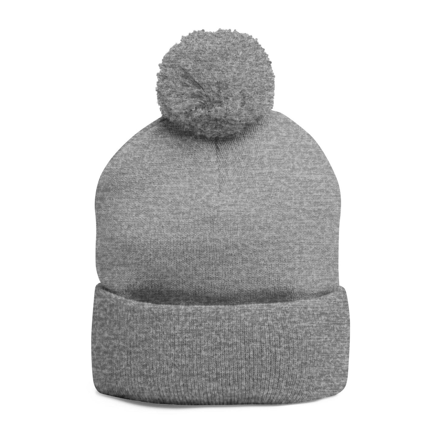 Beanie - Embroidered Knit Cap - Pom-Pom Beanie
