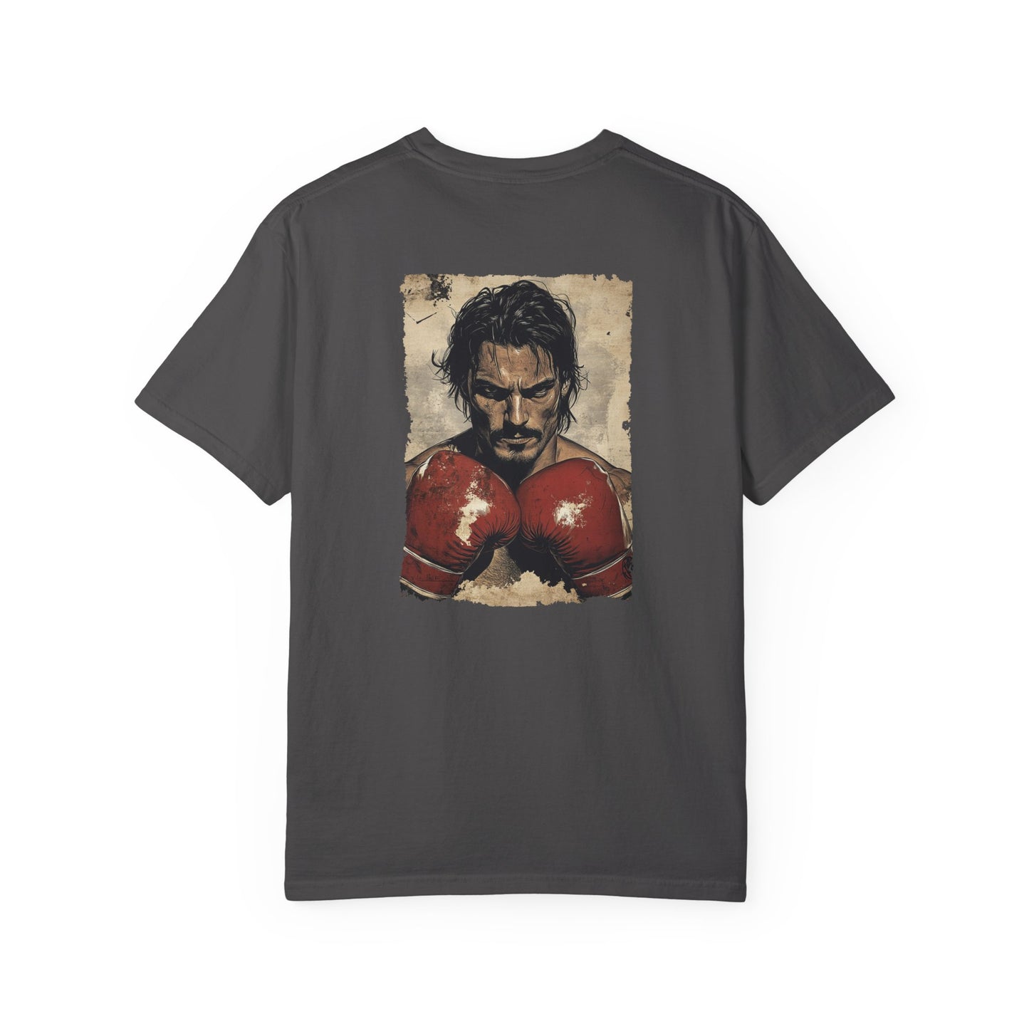 T Shirts Mens T Shirts - Dyed T-Shirt With Vintage Boxing Design