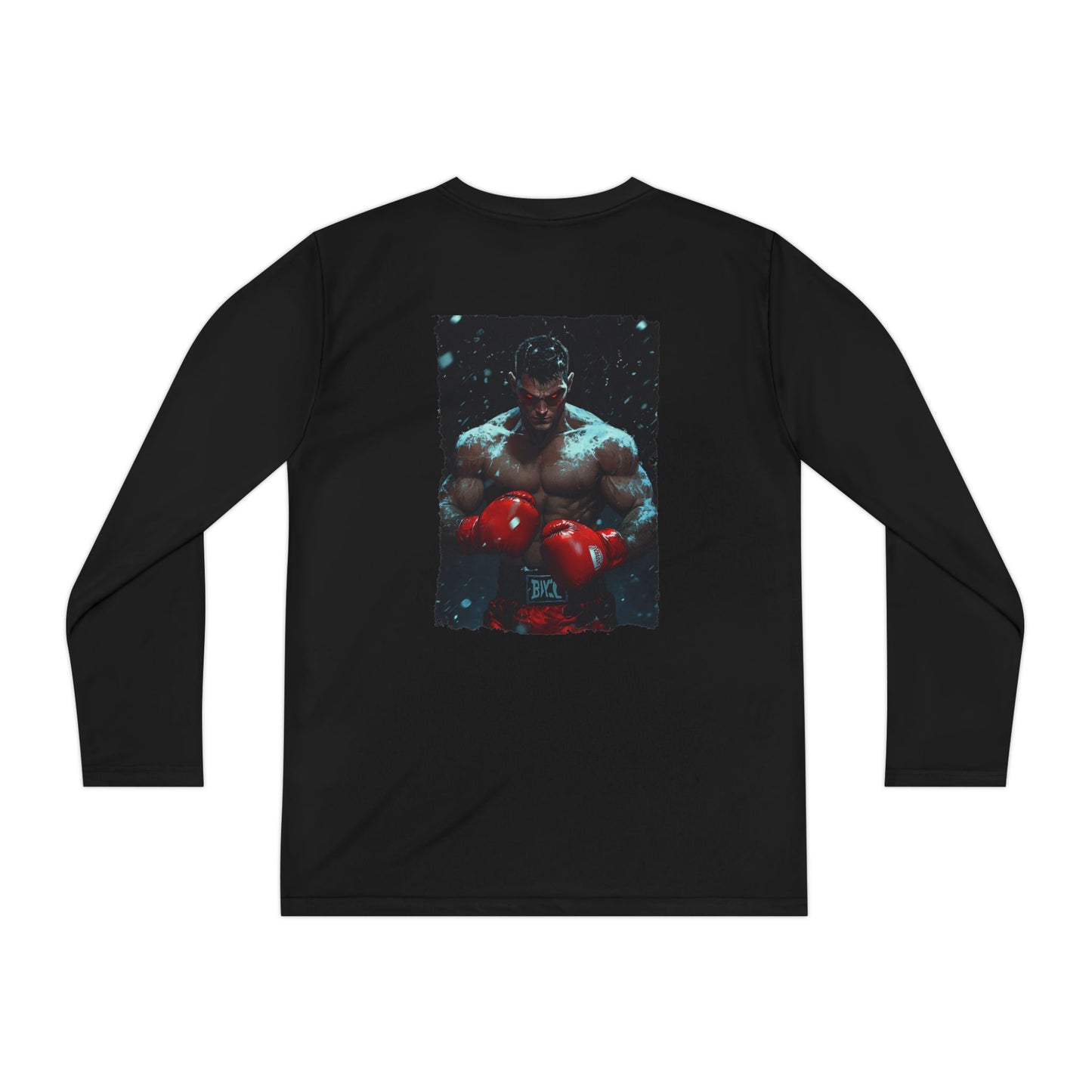 Boys Long Sleeve Shirts - Youth Long Sleeve Sports Tee With Boxing Design