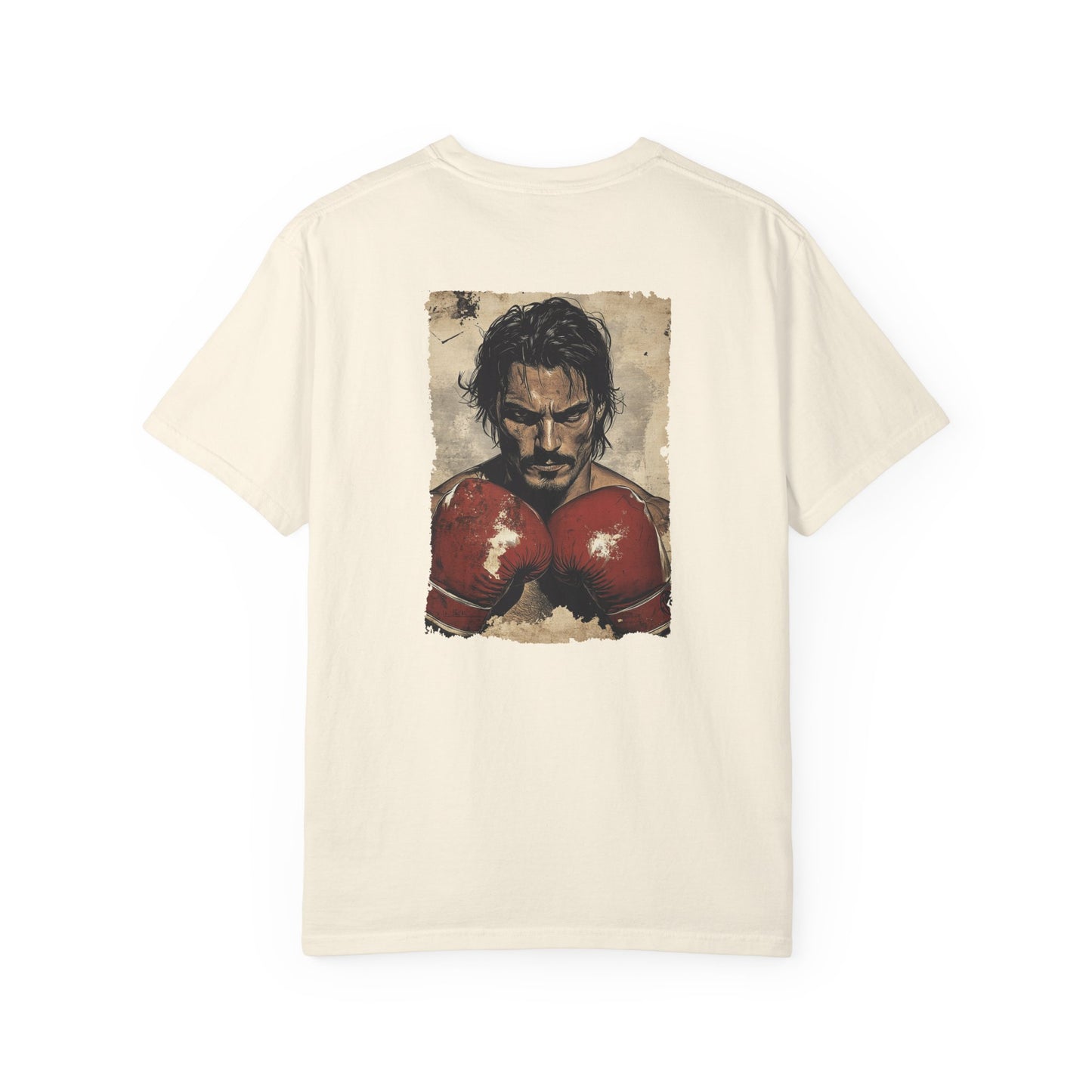 T Shirts Mens T Shirts - Dyed T-Shirt With Vintage Boxing Design