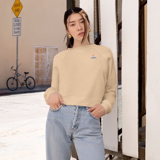 Women's Cropped Fleece Pullover cozy casual activewear top