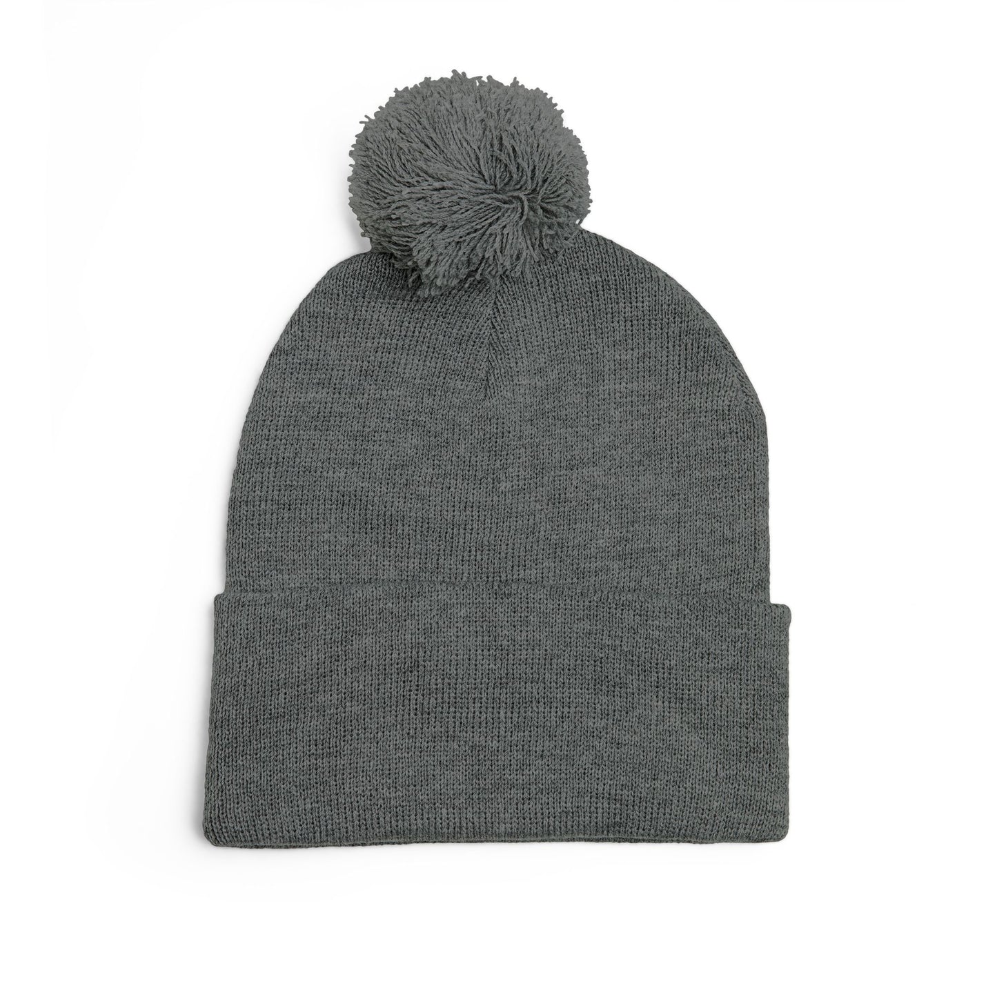 Beanie - Embroidered Knit Cap - Pom-Pom Beanie