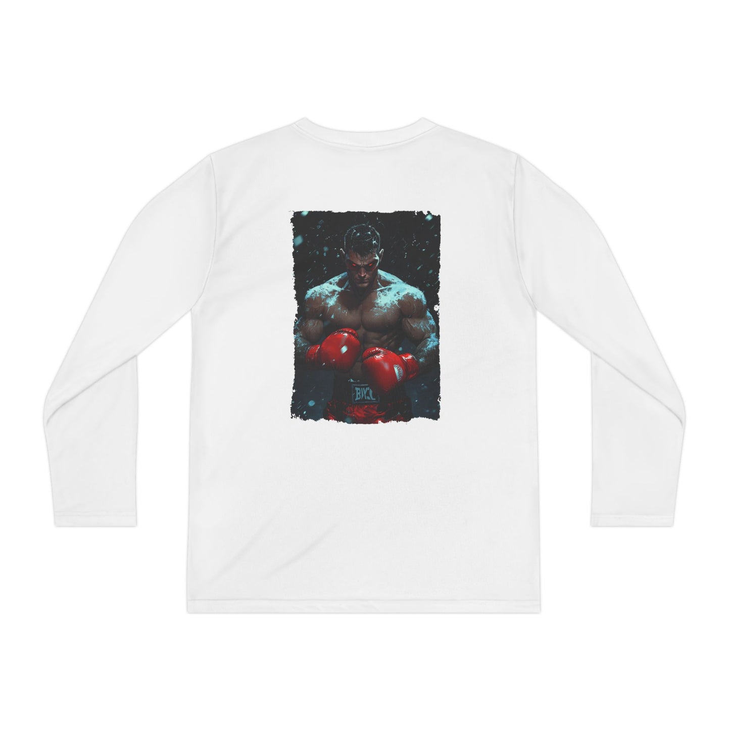 Boys Long Sleeve Shirts - Youth Long Sleeve Sports Tee With Boxing Design