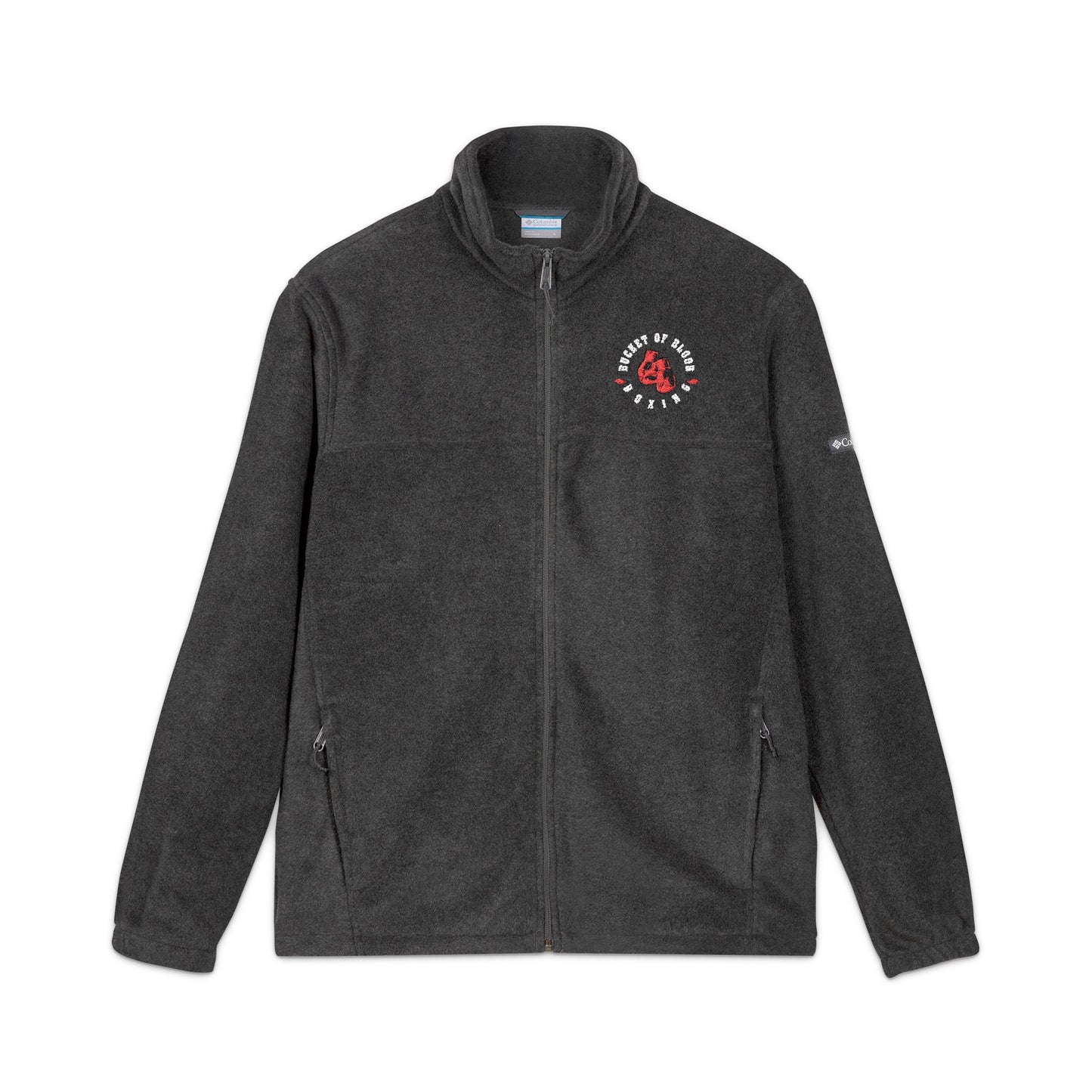 Fleece - Embroidered 'Bucket of Blood' Grey Fleece Jacket