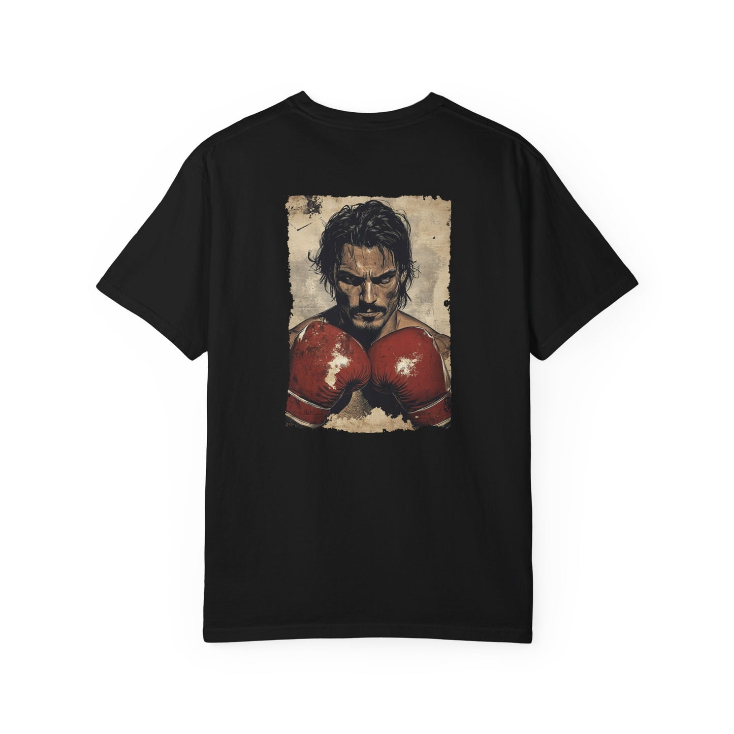 T Shirts Mens T Shirts - Dyed T-Shirt With Vintage Boxing Design
