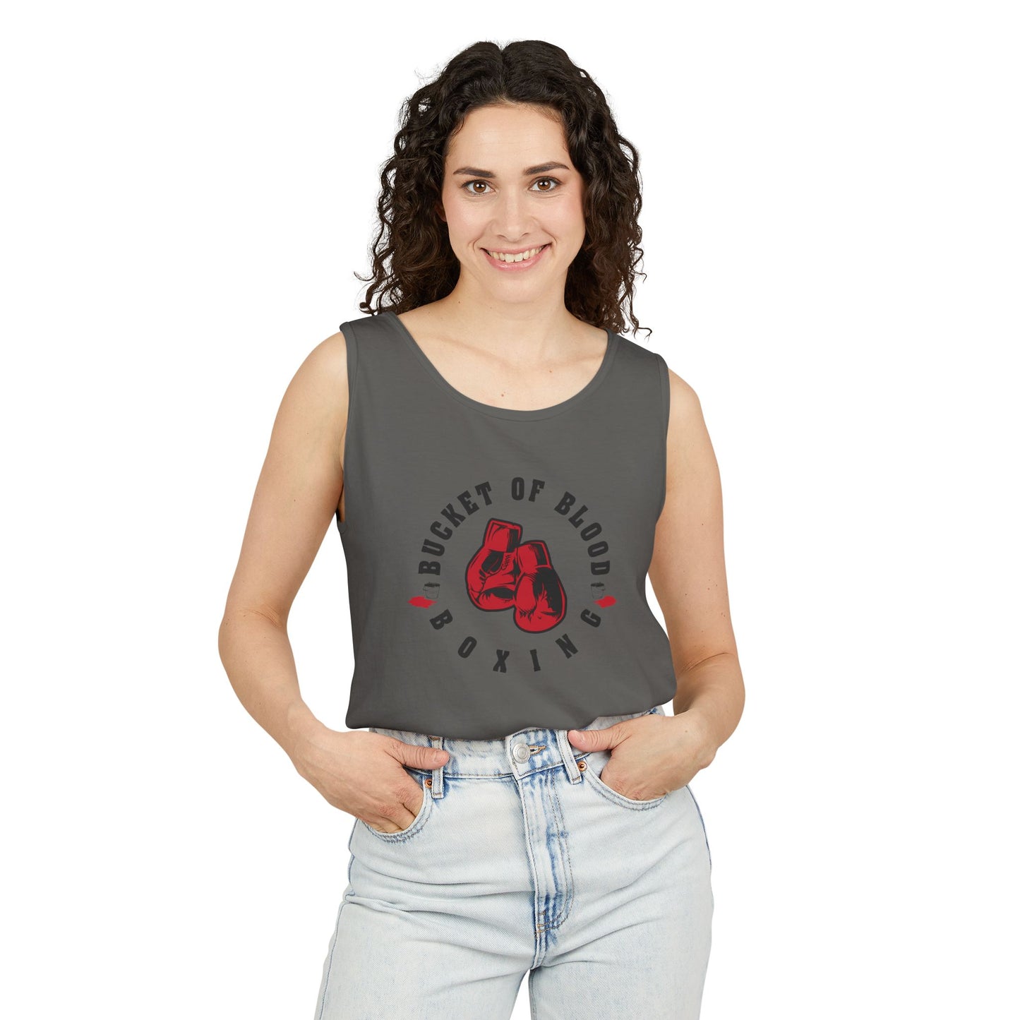 Mens Tank Tops -"Bucket of Blood" - Boxing Gym Tank Top
