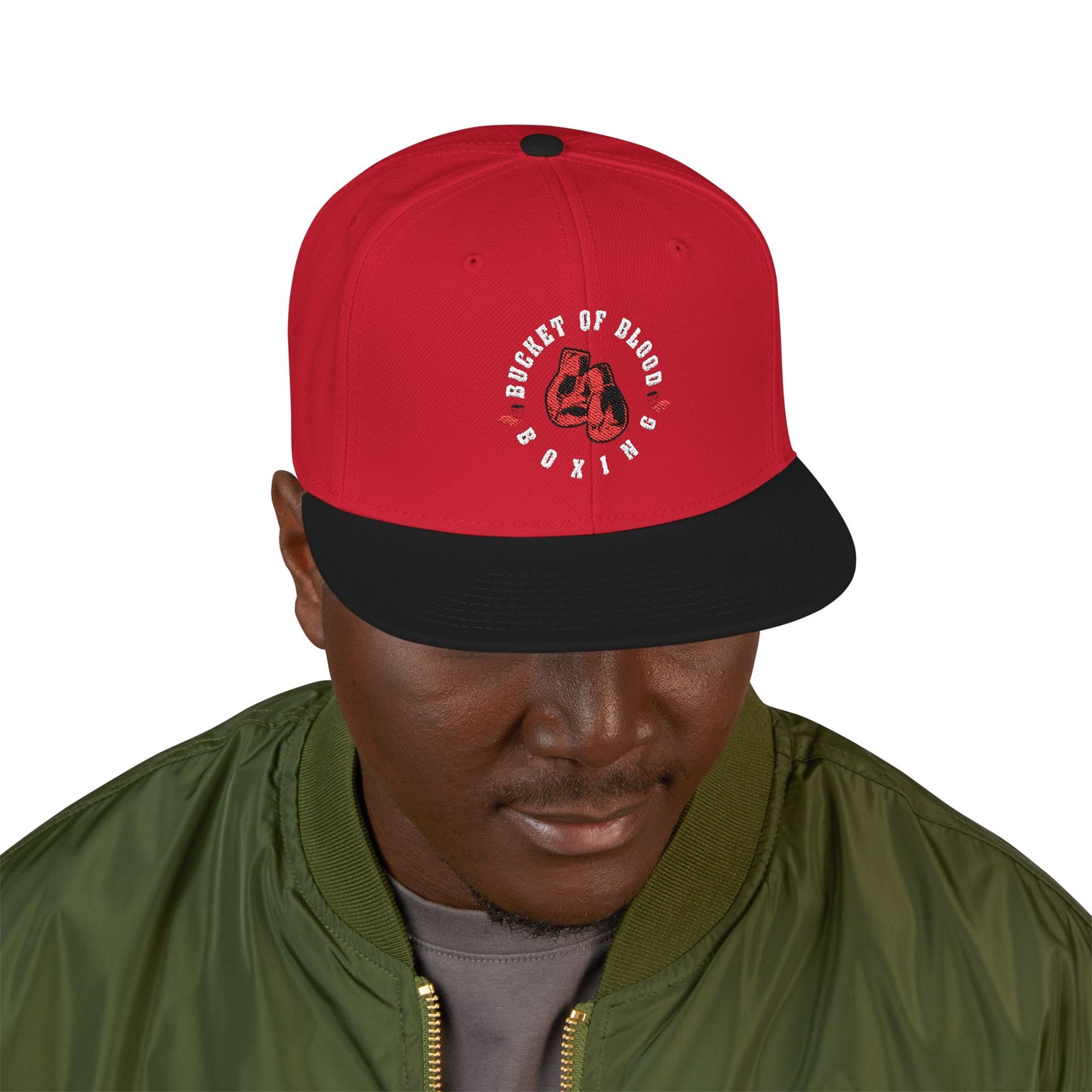 Snapback - Embroidered Snapback Hat - Bucket of Blood