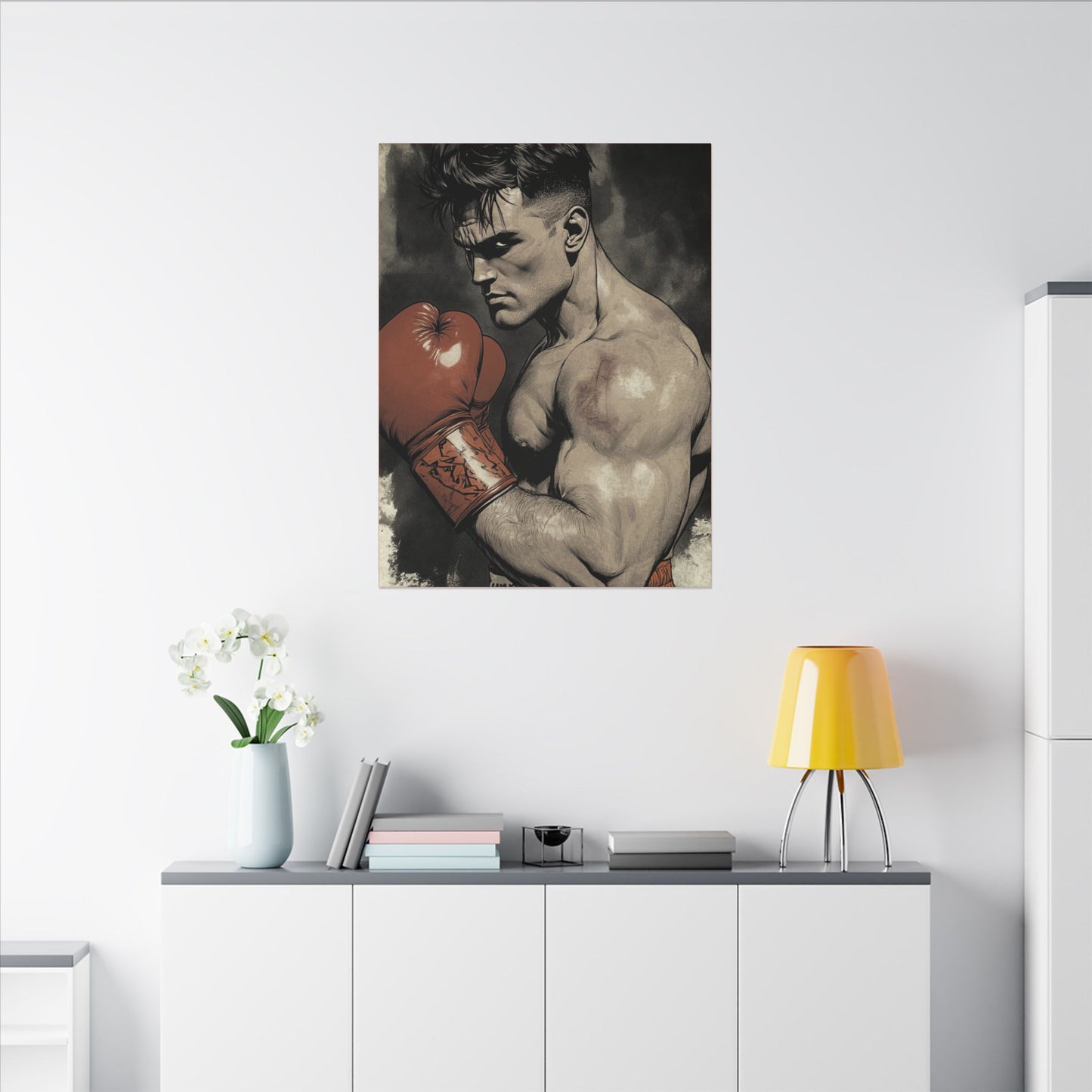 Vintage Boxing Wall Art - Boxer Art Canvas Print