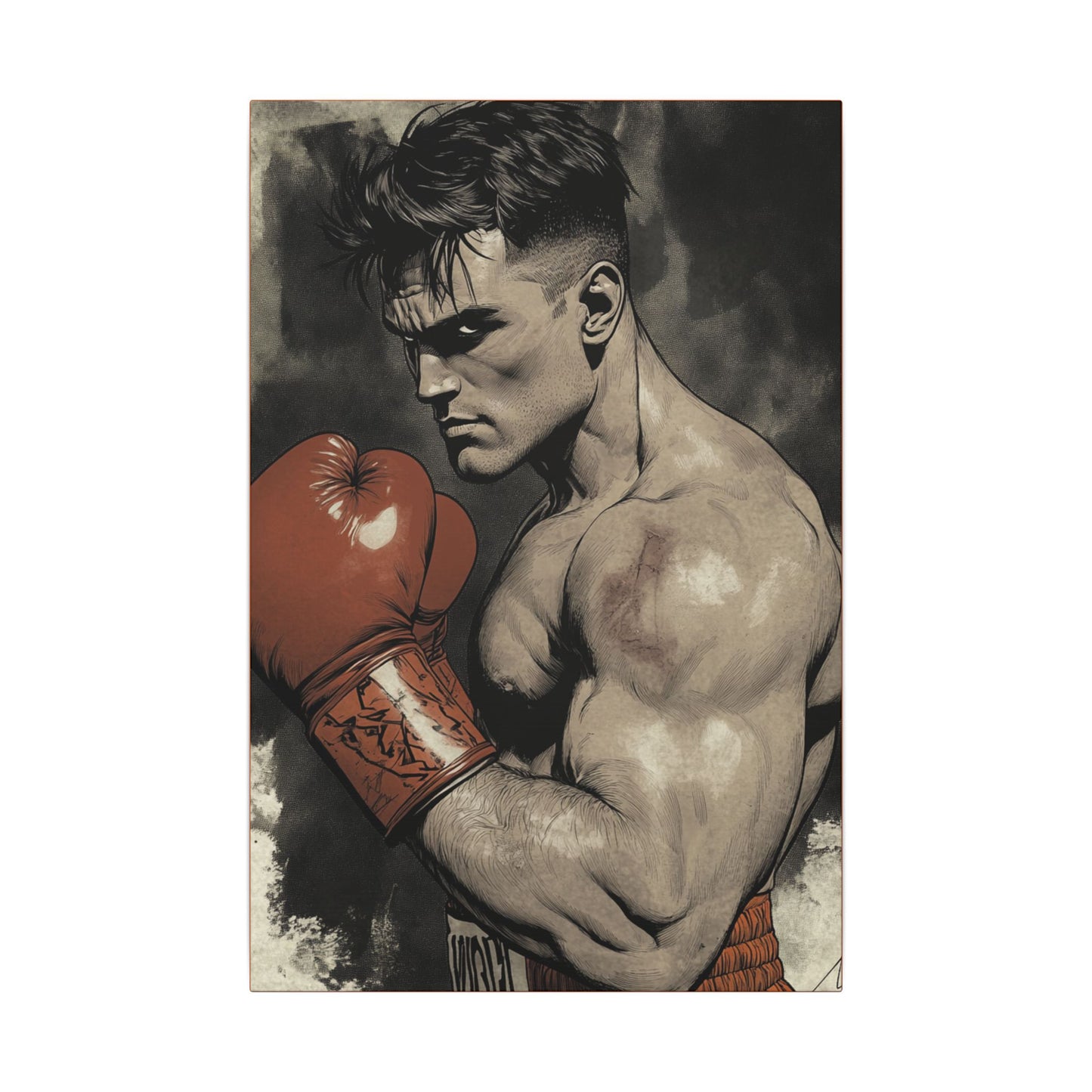Vintage Boxing Wall Art - Boxer Art Canvas Print