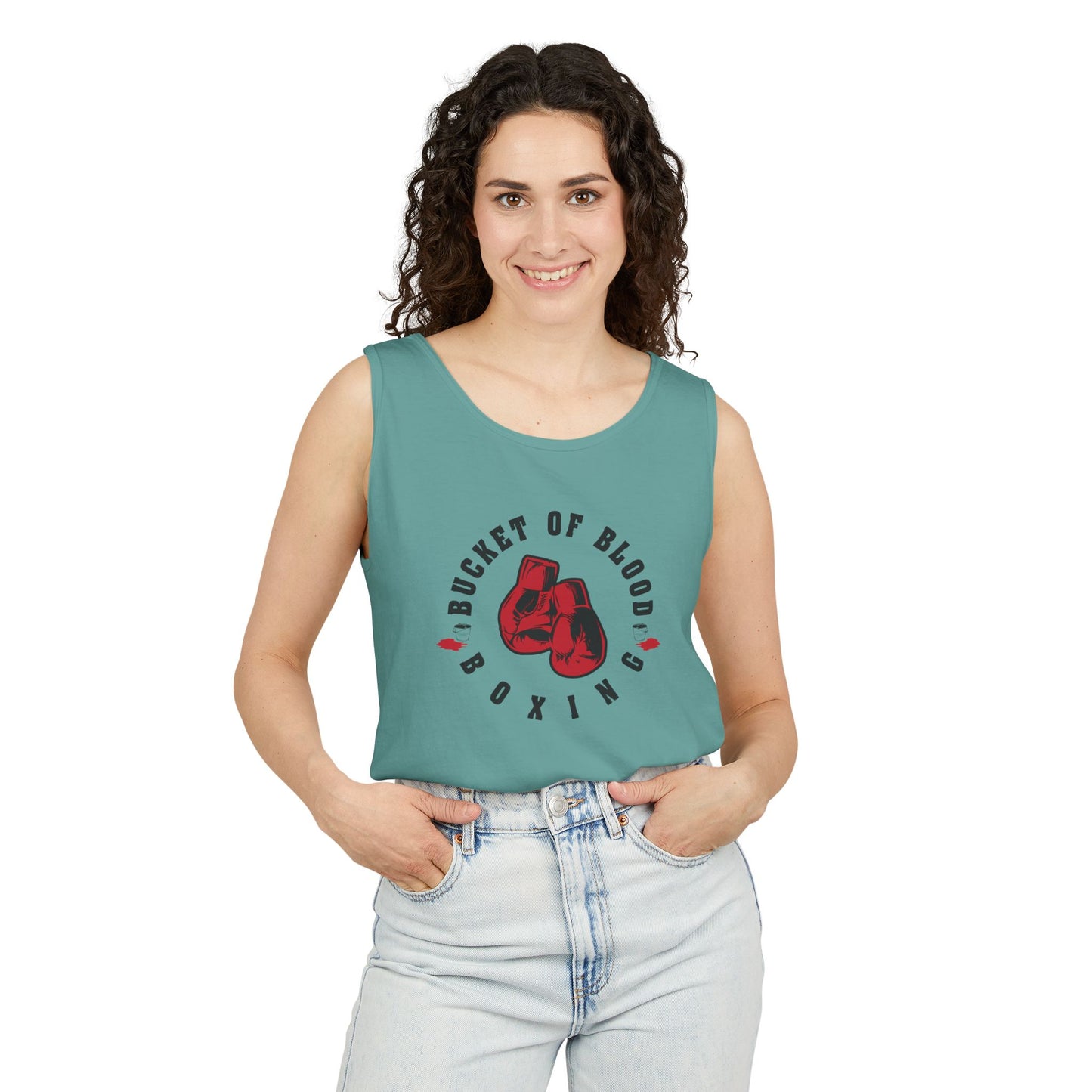 Mens Tank Tops -"Bucket of Blood" - Boxing Gym Tank Top