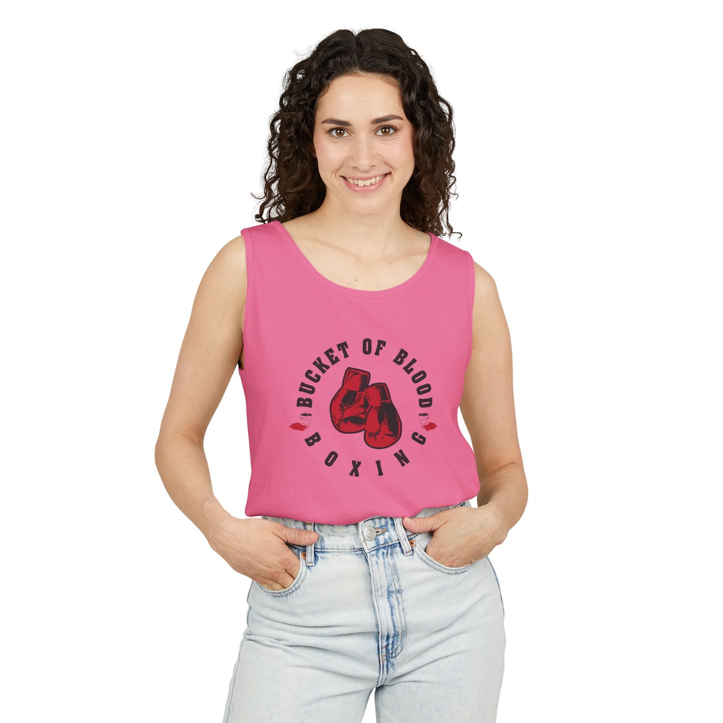 Mens Tank Tops -"Bucket of Blood" - Boxing Gym Tank Top