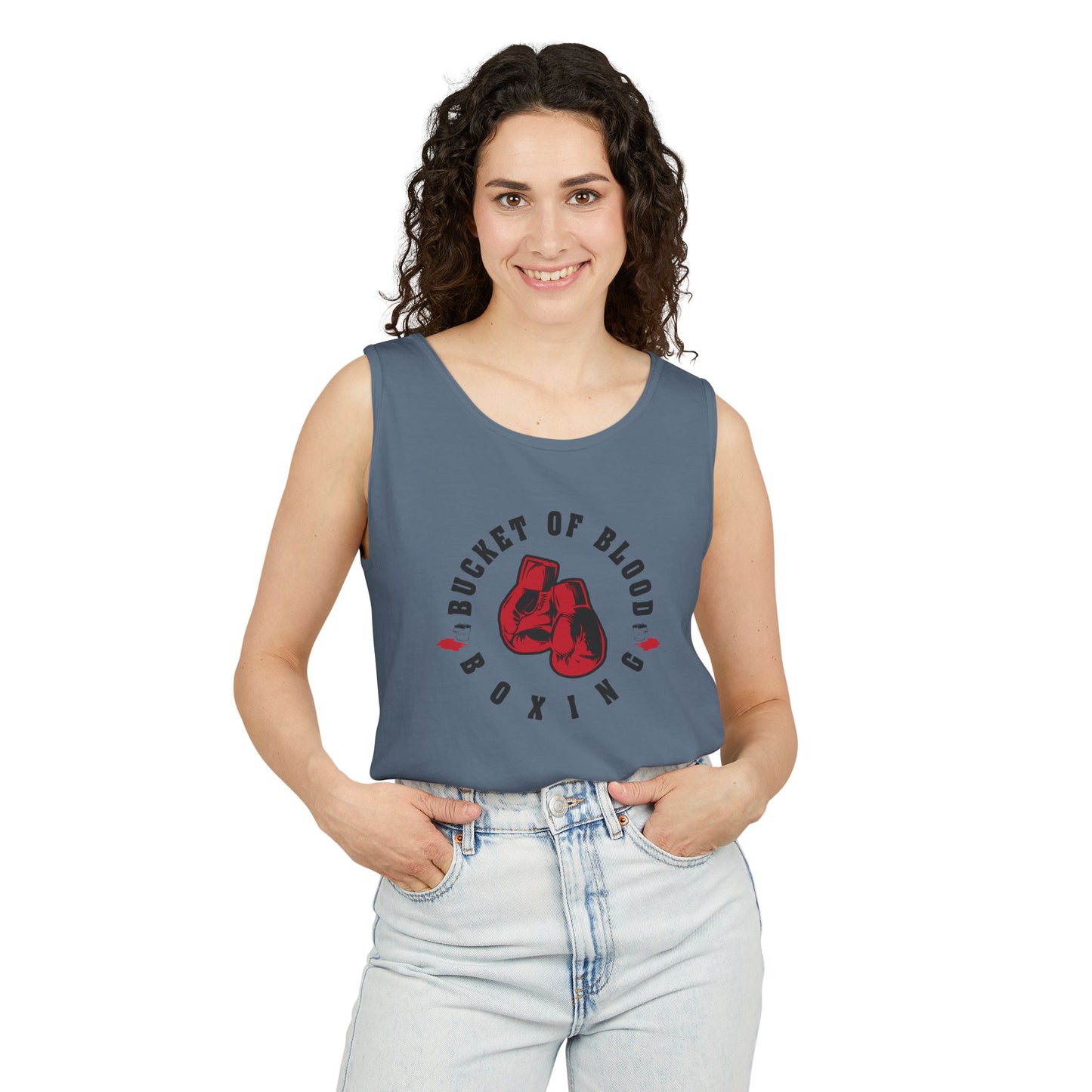 Mens Tank Tops -"Bucket of Blood" - Boxing Gym Tank Top