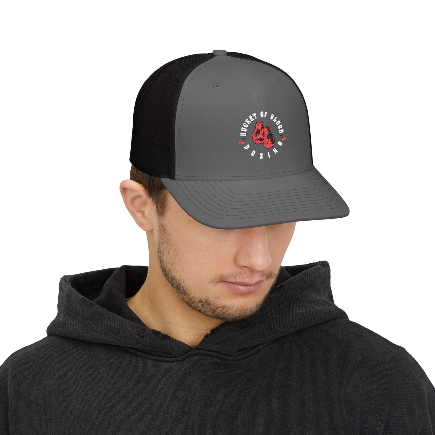 Trucker Hats - Embroidered Boxing Logo Trucker Hat