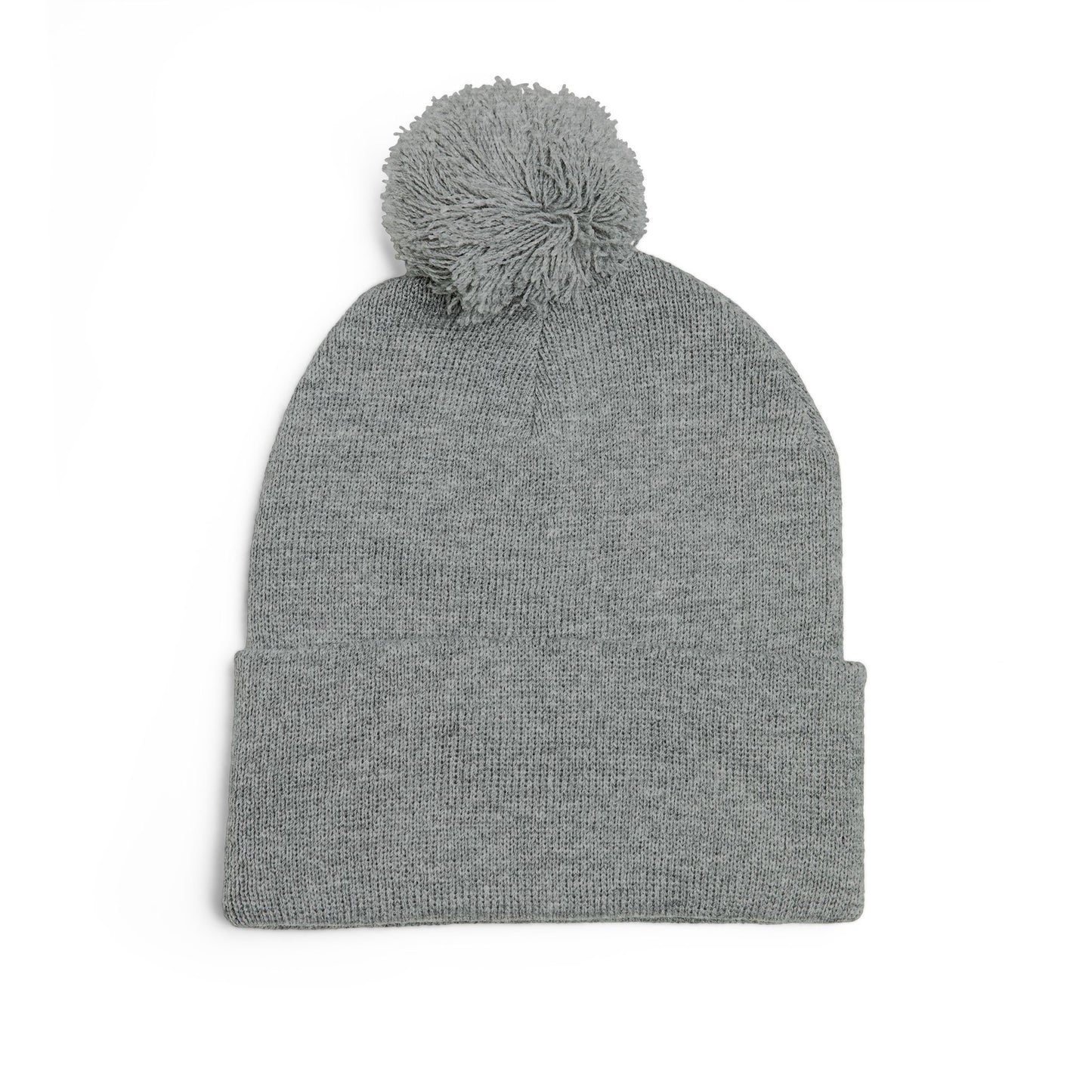 Beanie - Embroidered Knit Cap - Pom-Pom Beanie
