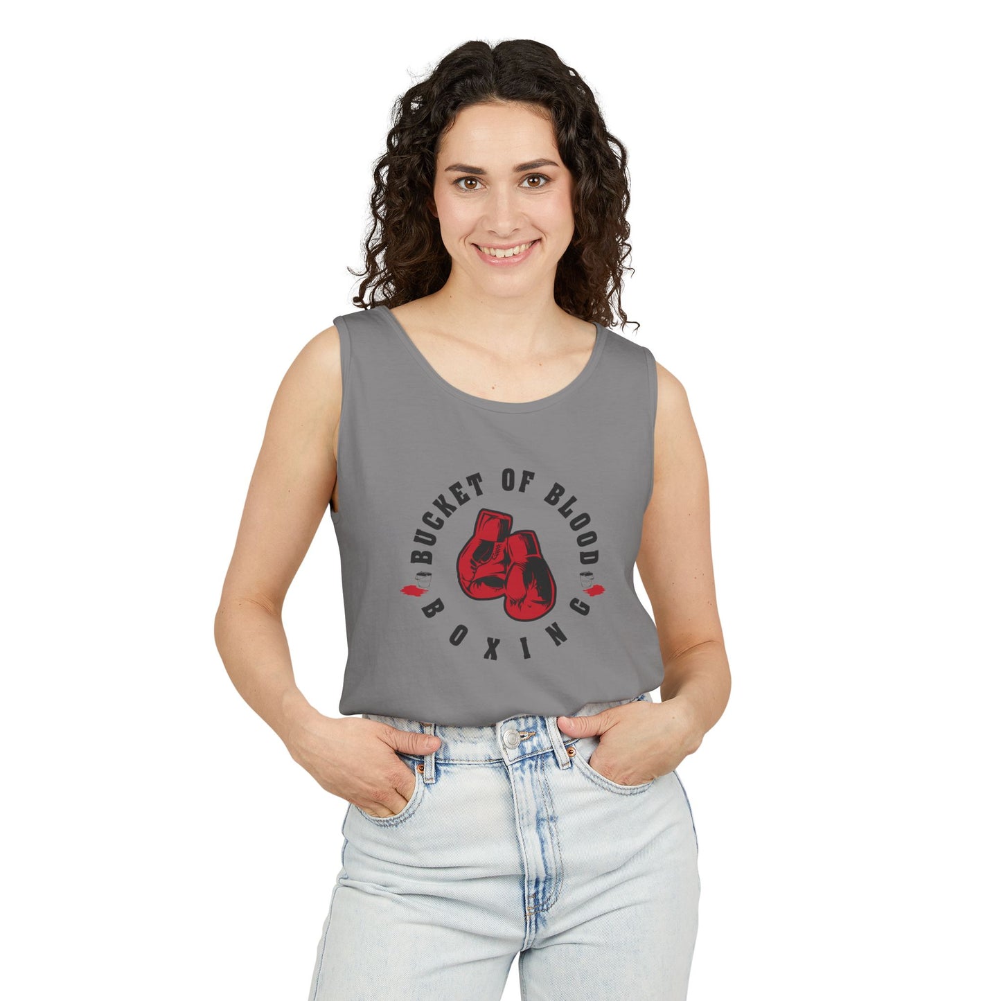 Mens Tank Tops -"Bucket of Blood" - Boxing Gym Tank Top