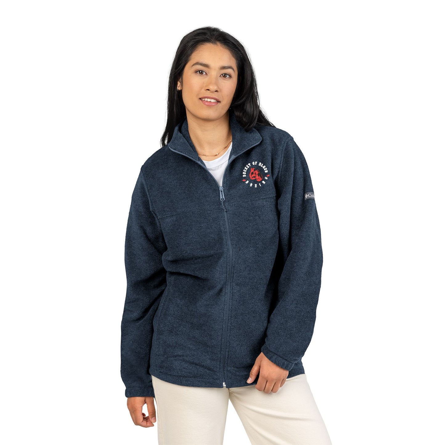 Fleece - Embroidered 'Bucket of Blood' Grey Fleece Jacket