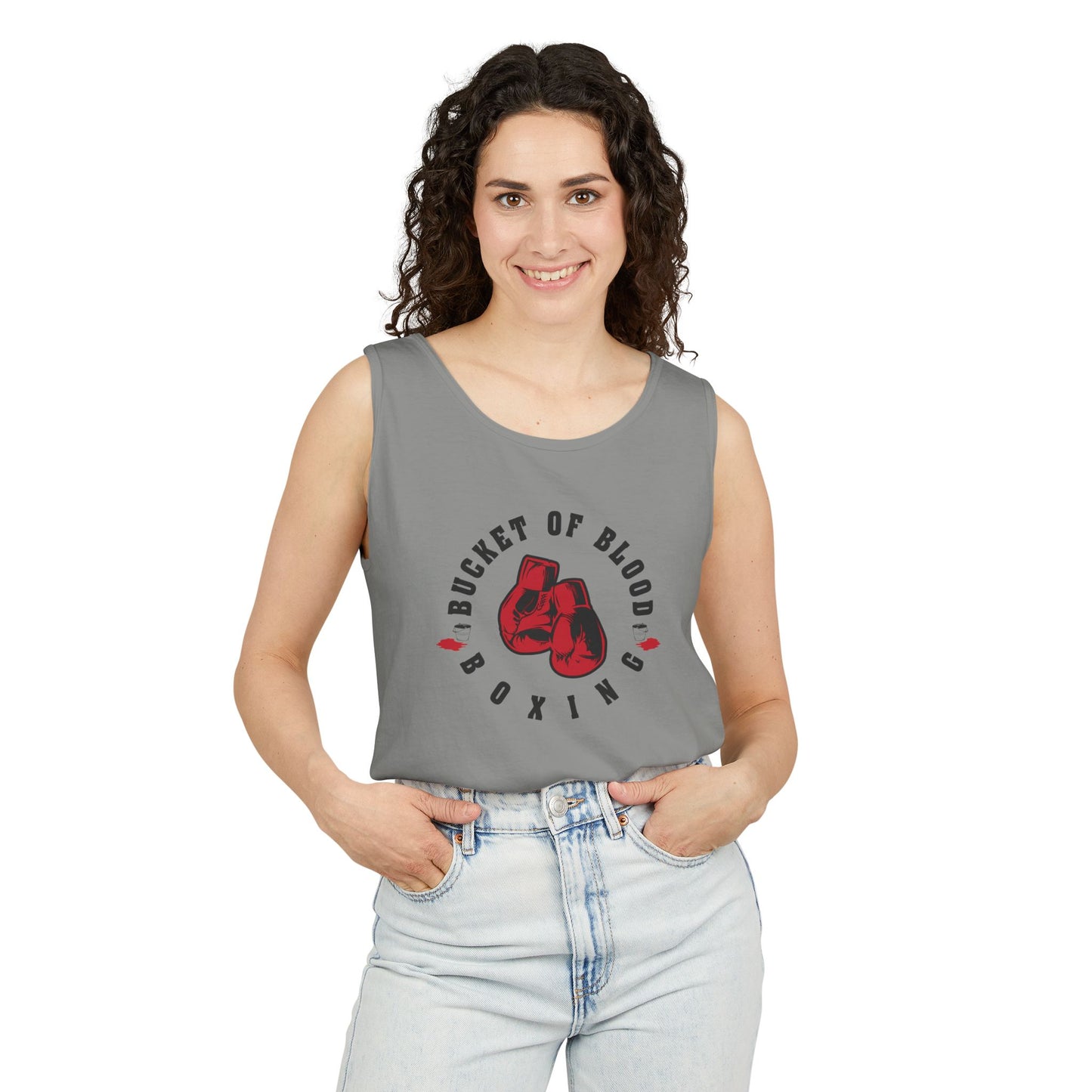 Mens Tank Tops -"Bucket of Blood" - Boxing Gym Tank Top
