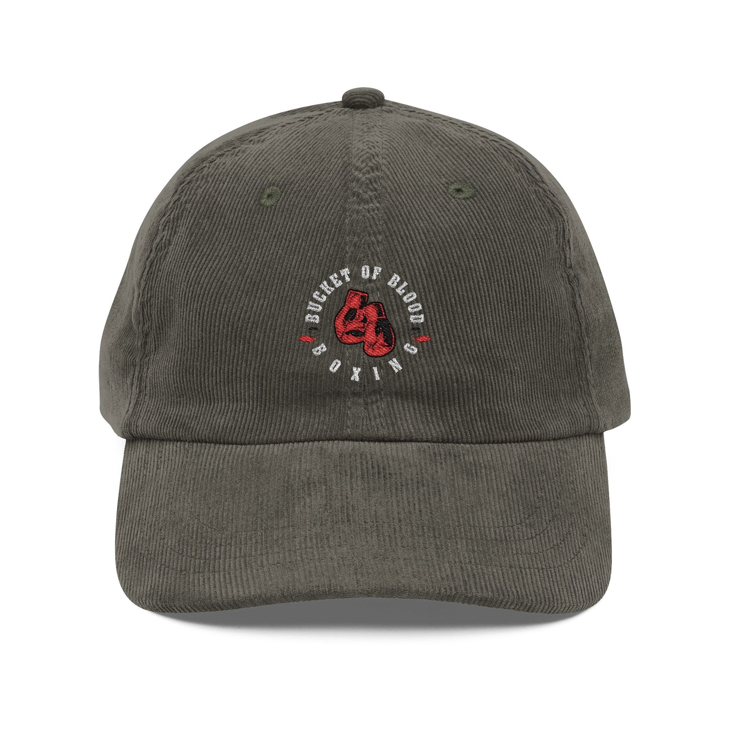 Corduroy Hat - Embroidered Corduroy Bucket of Blood Hat
