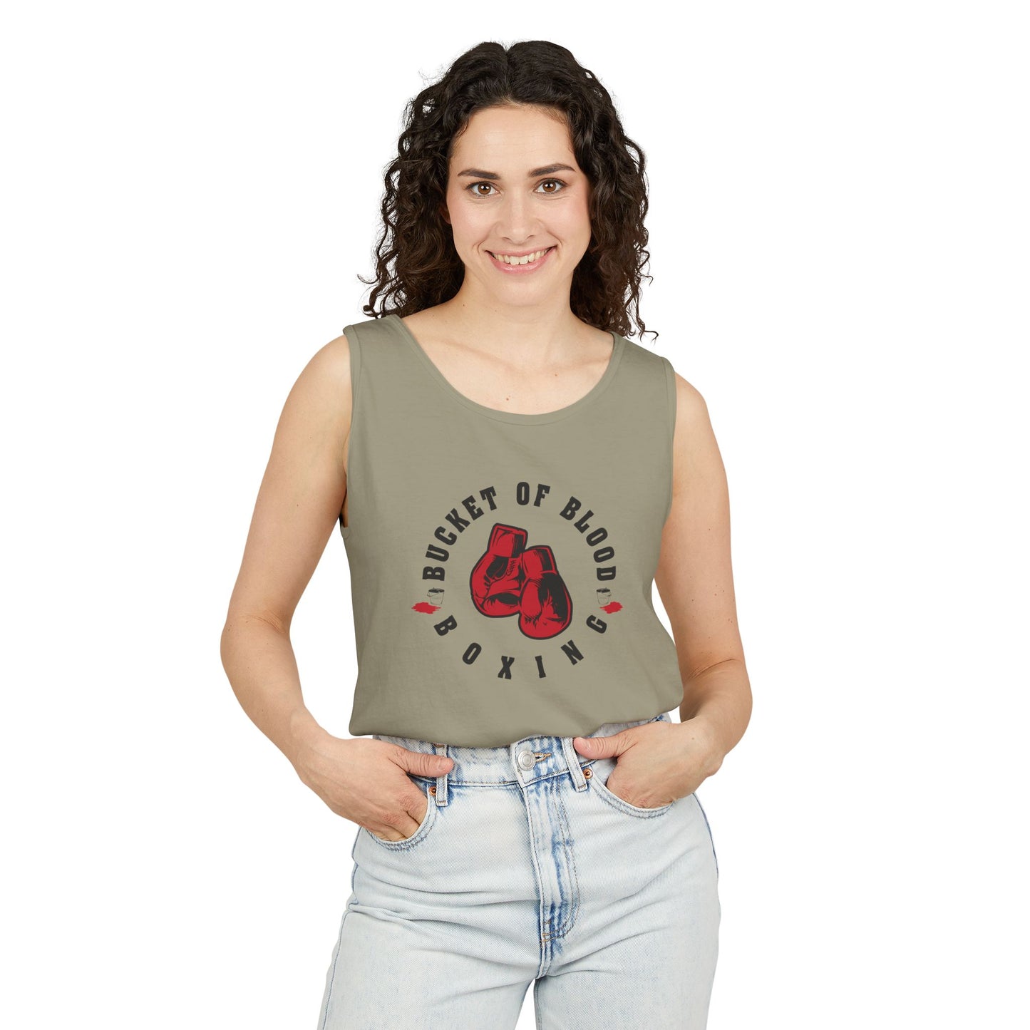 Mens Tank Tops -"Bucket of Blood" - Boxing Gym Tank Top