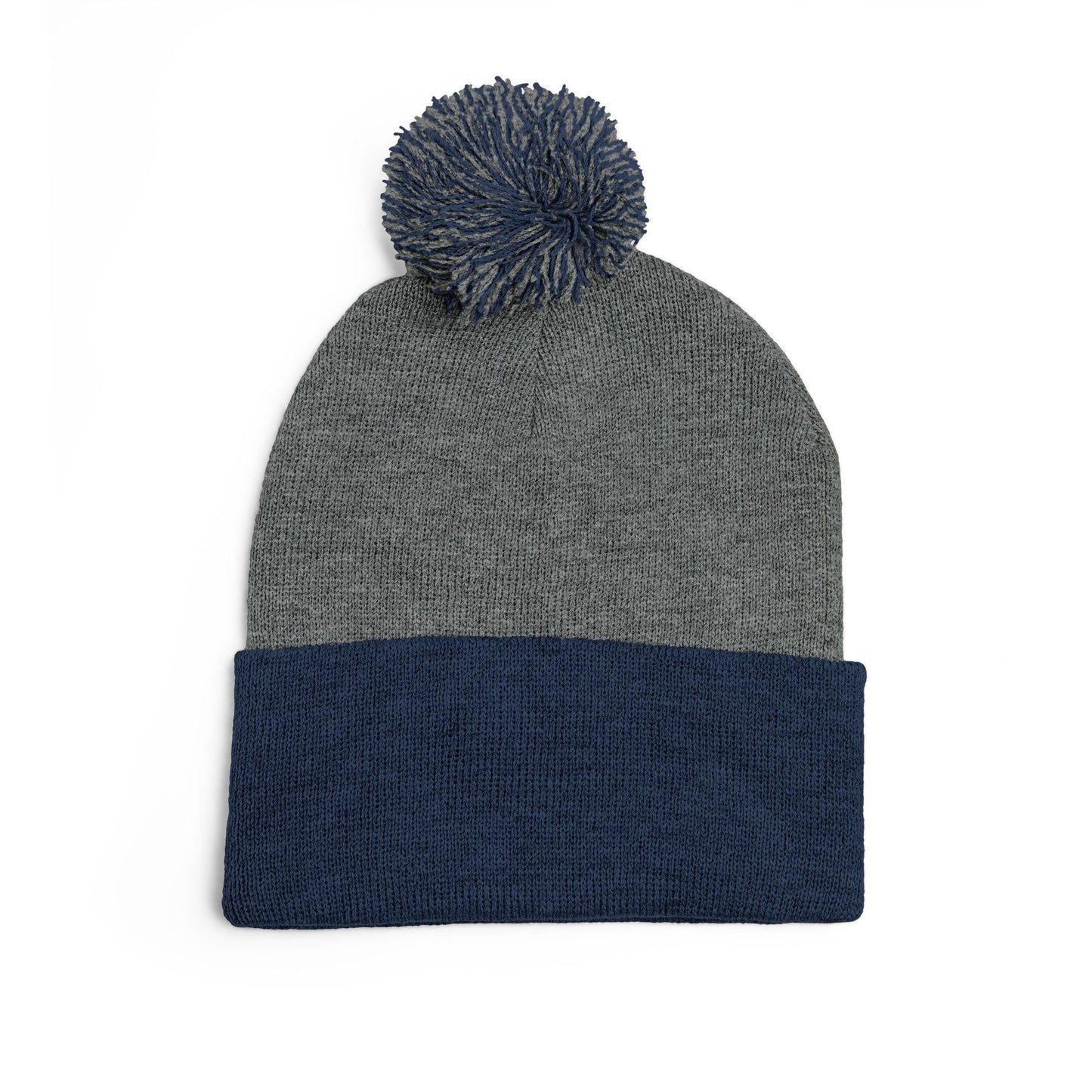 Beanie - Embroidered Knit Cap - Pom-Pom Beanie