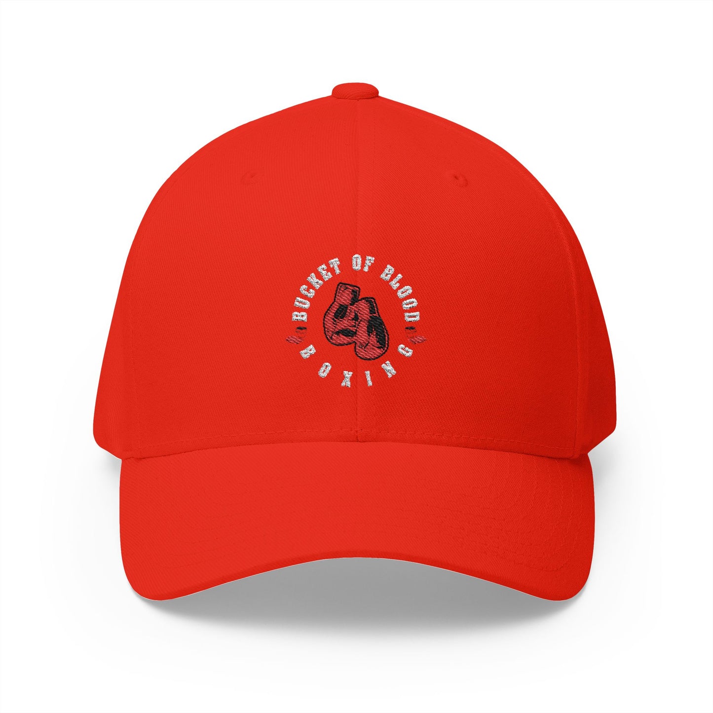 Red Baseball Hat - Red Embroidered Bucket of Blood Cap