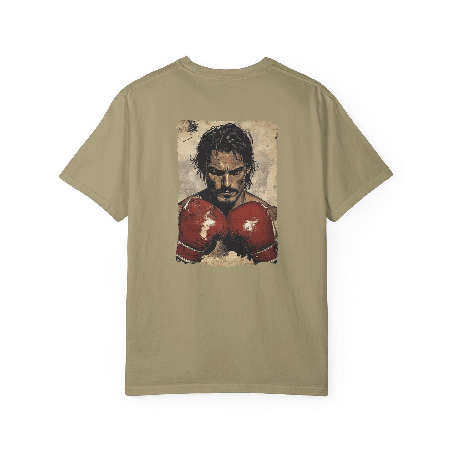 T Shirts Mens T Shirts - Dyed T-Shirt With Vintage Boxing Design