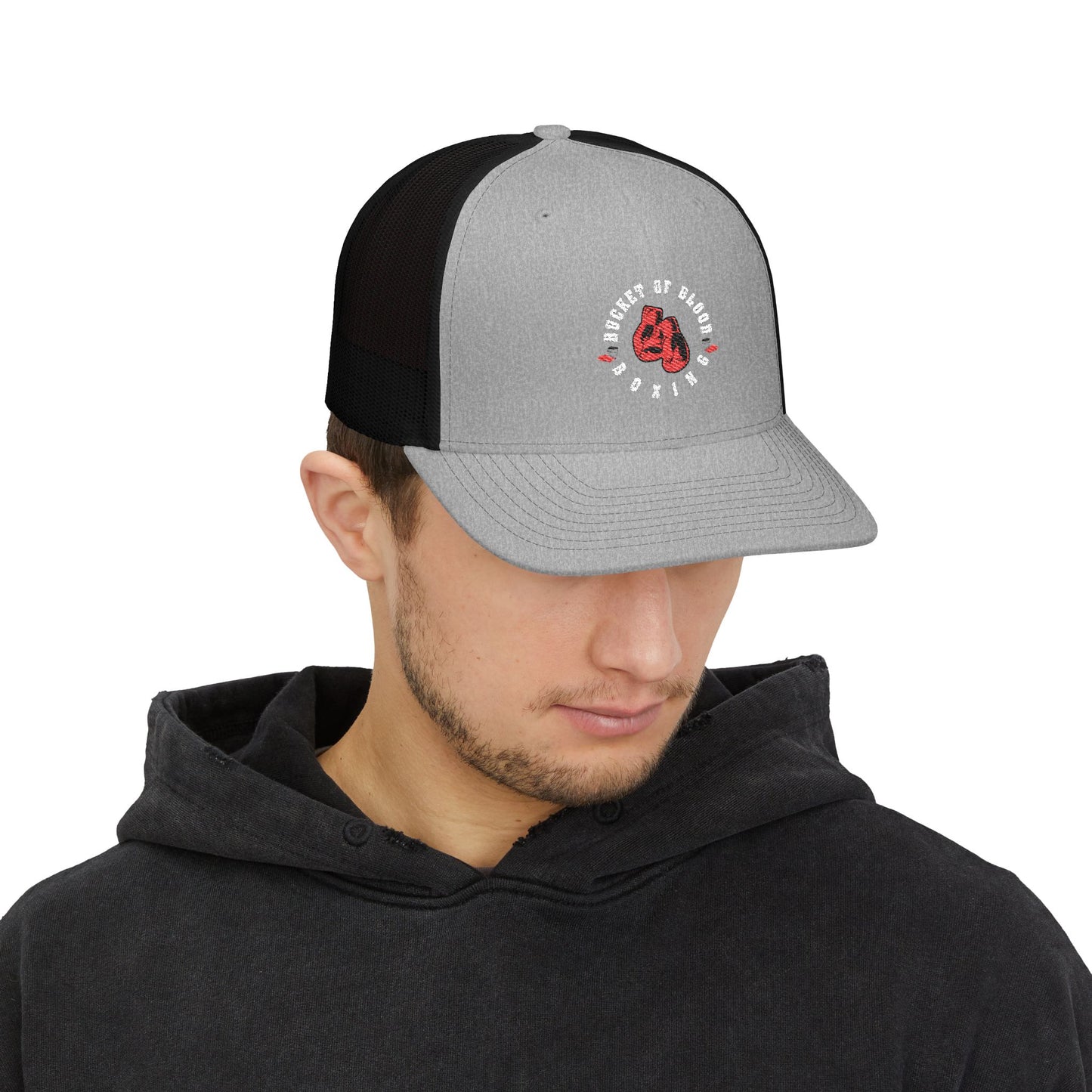 Trucker Hats - Embroidered Boxing Logo Trucker Hat