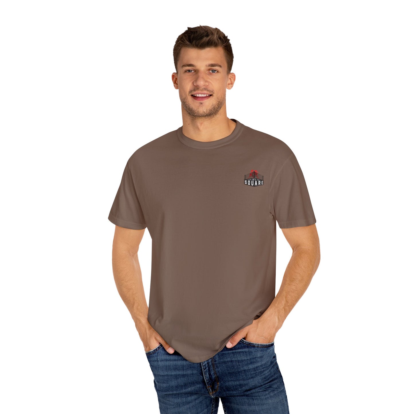 T Shirts Mens T Shirts - Dyed T-Shirt With Vintage Boxing Design
