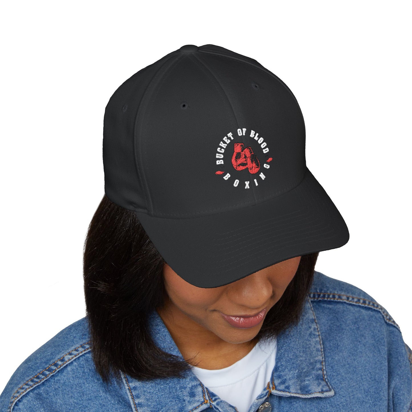 Red Baseball Hat - Red Embroidered Bucket of Blood Cap
