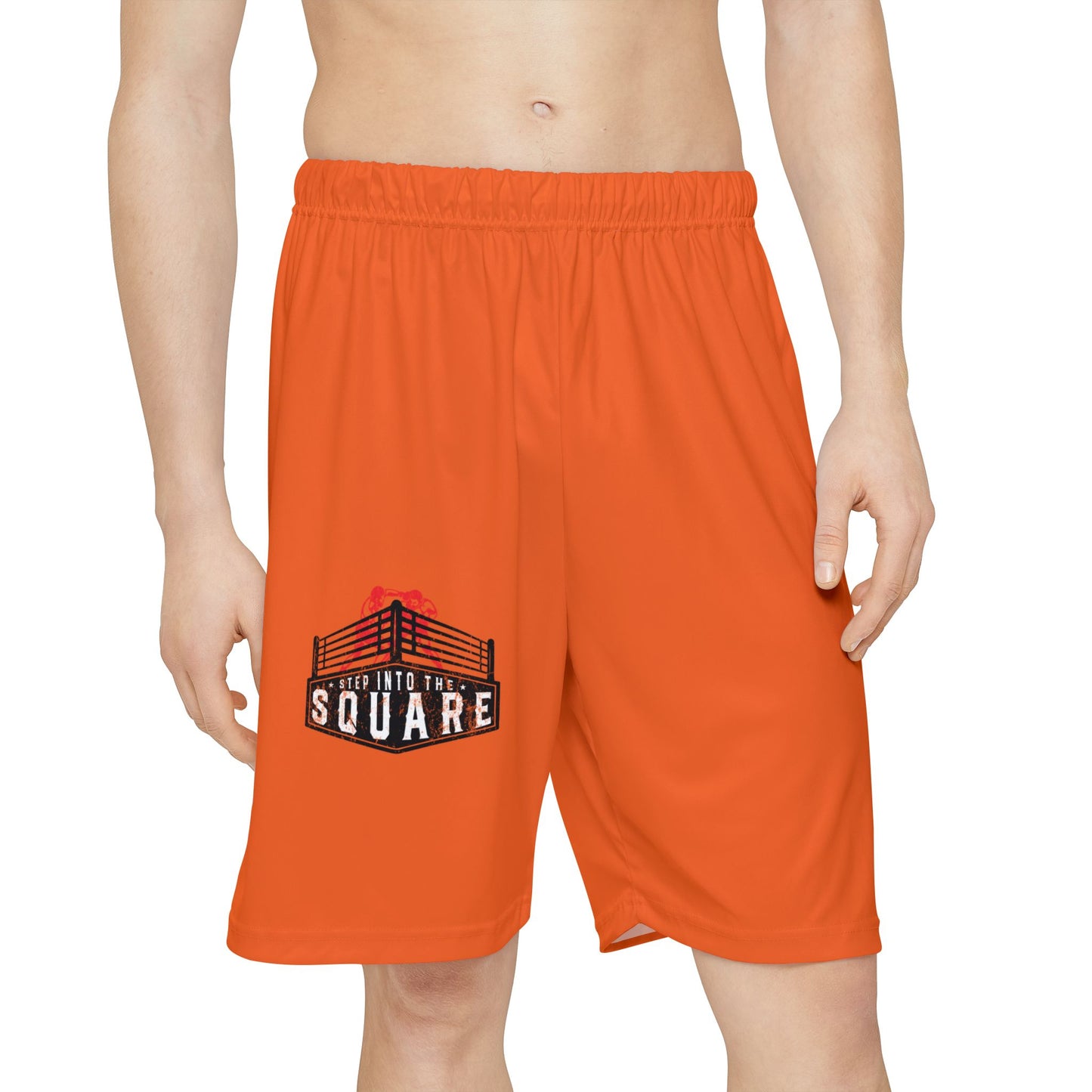 Men's Sport Shorts - Orange, Activewear, Sporty, Casual Wear