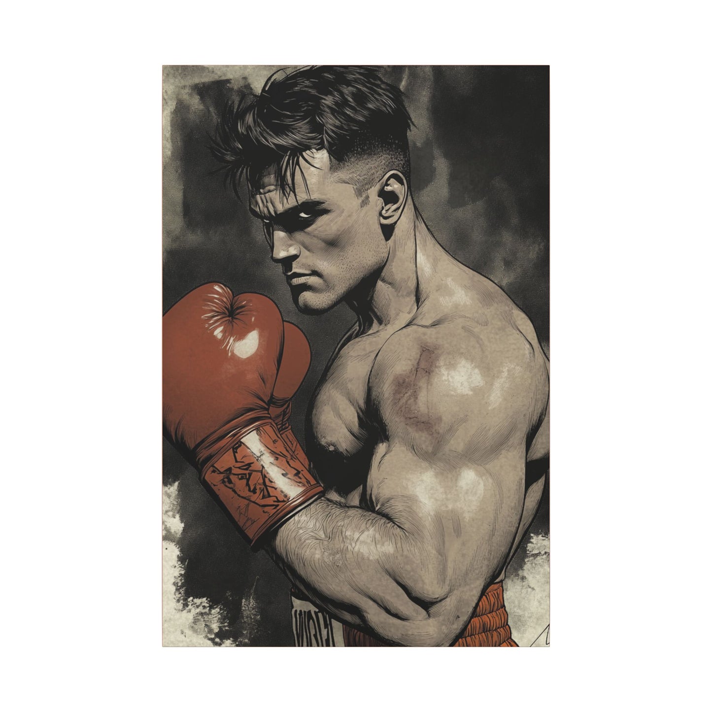 Vintage Boxing Wall Art - Boxer Art Canvas Print