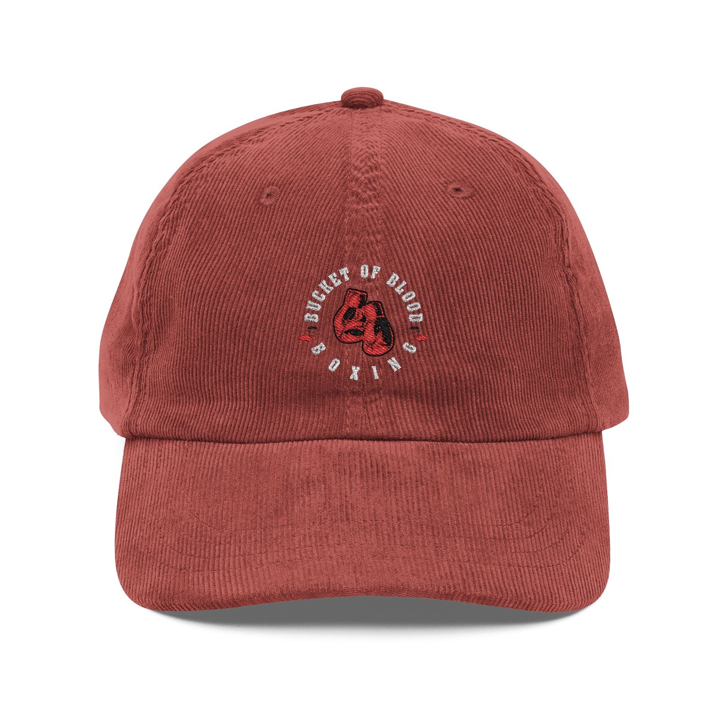 Corduroy Hat - Embroidered Corduroy Bucket of Blood Hat