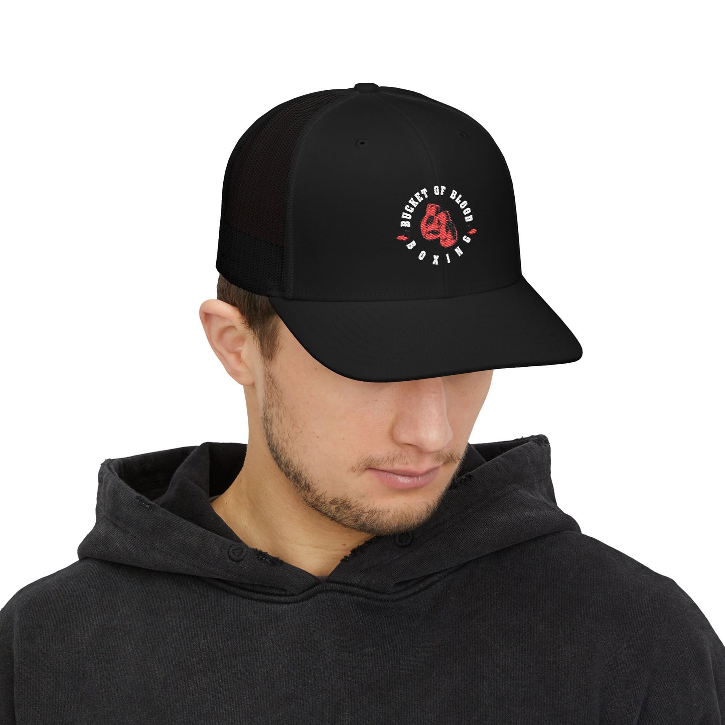 Trucker Hats - Embroidered Boxing Logo Trucker Hat