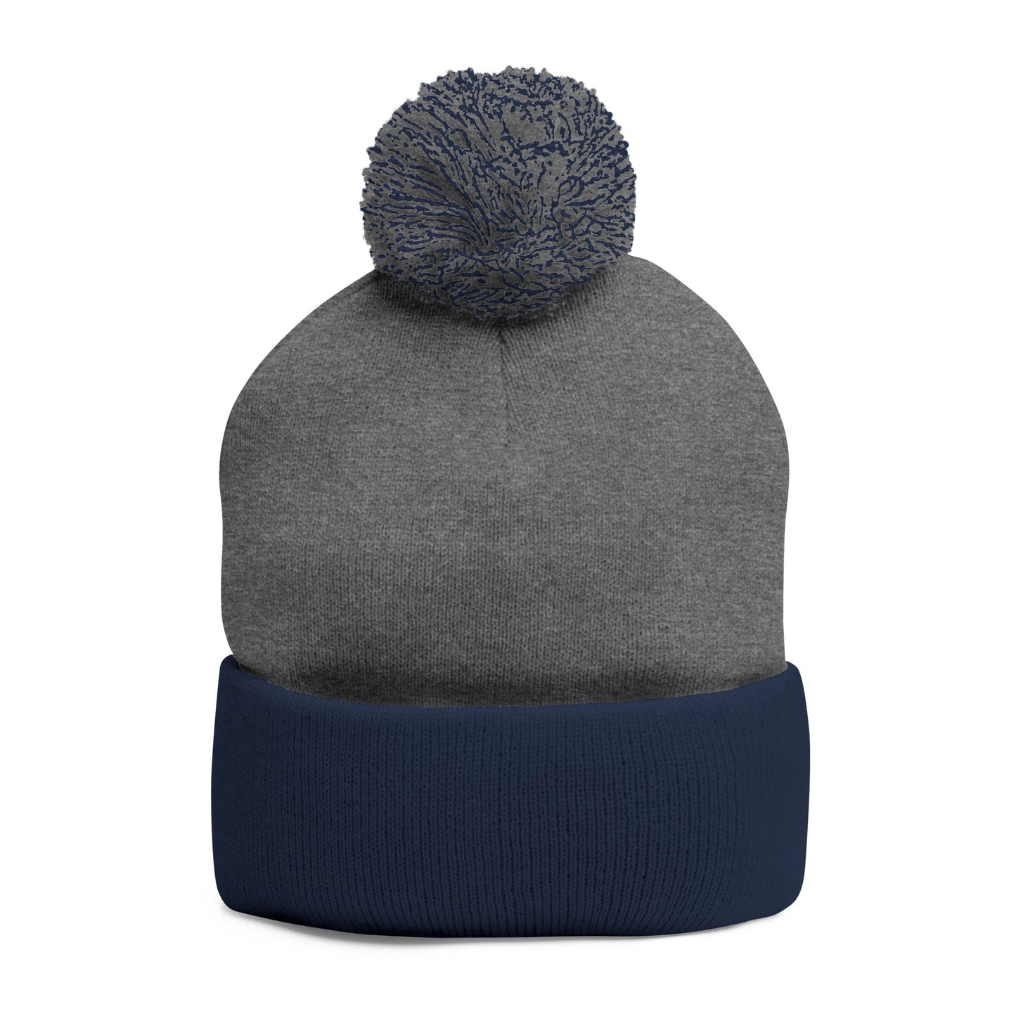 Beanie - Embroidered Knit Cap - Pom-Pom Beanie