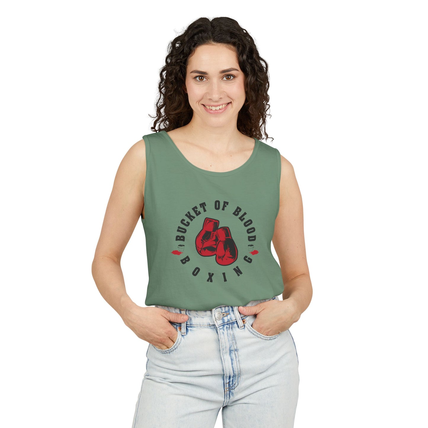 Mens Tank Tops -"Bucket of Blood" - Boxing Gym Tank Top
