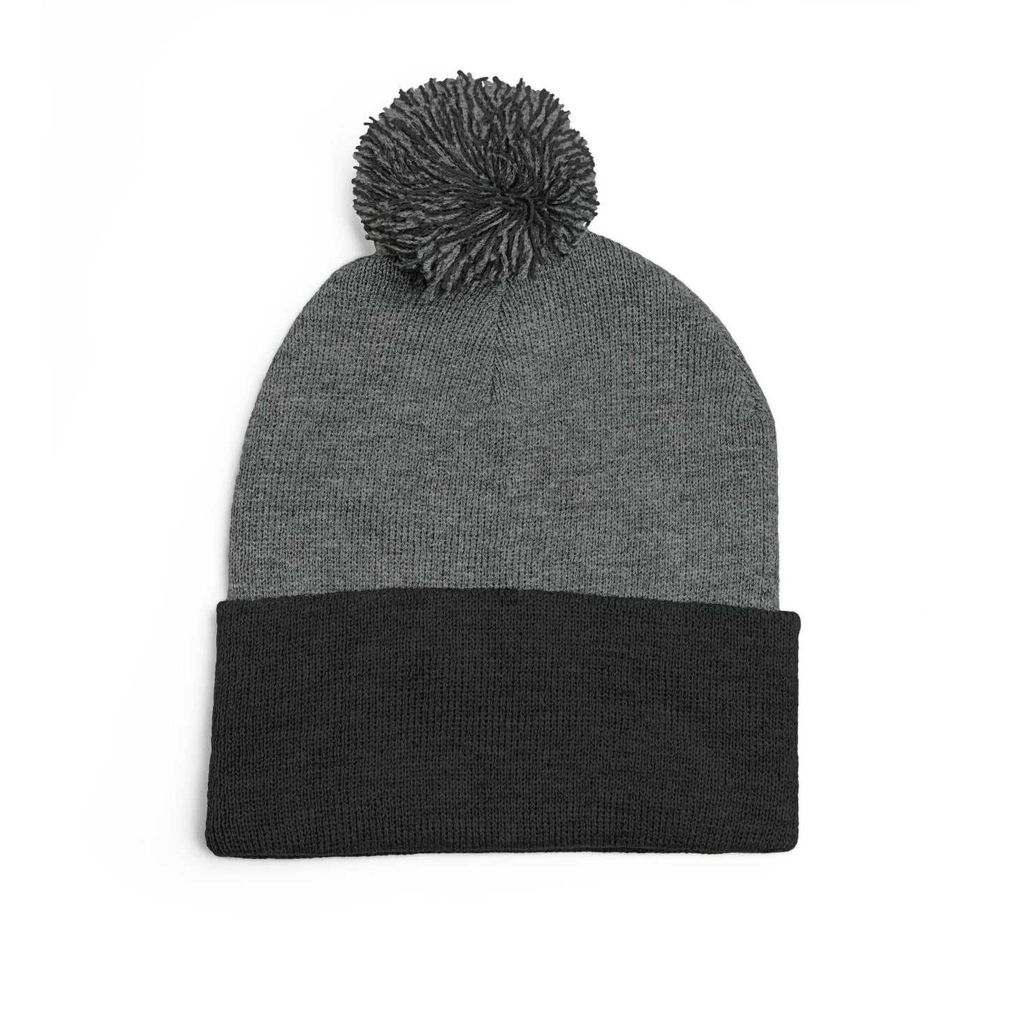 Beanie - Embroidered Knit Cap - Pom-Pom Beanie