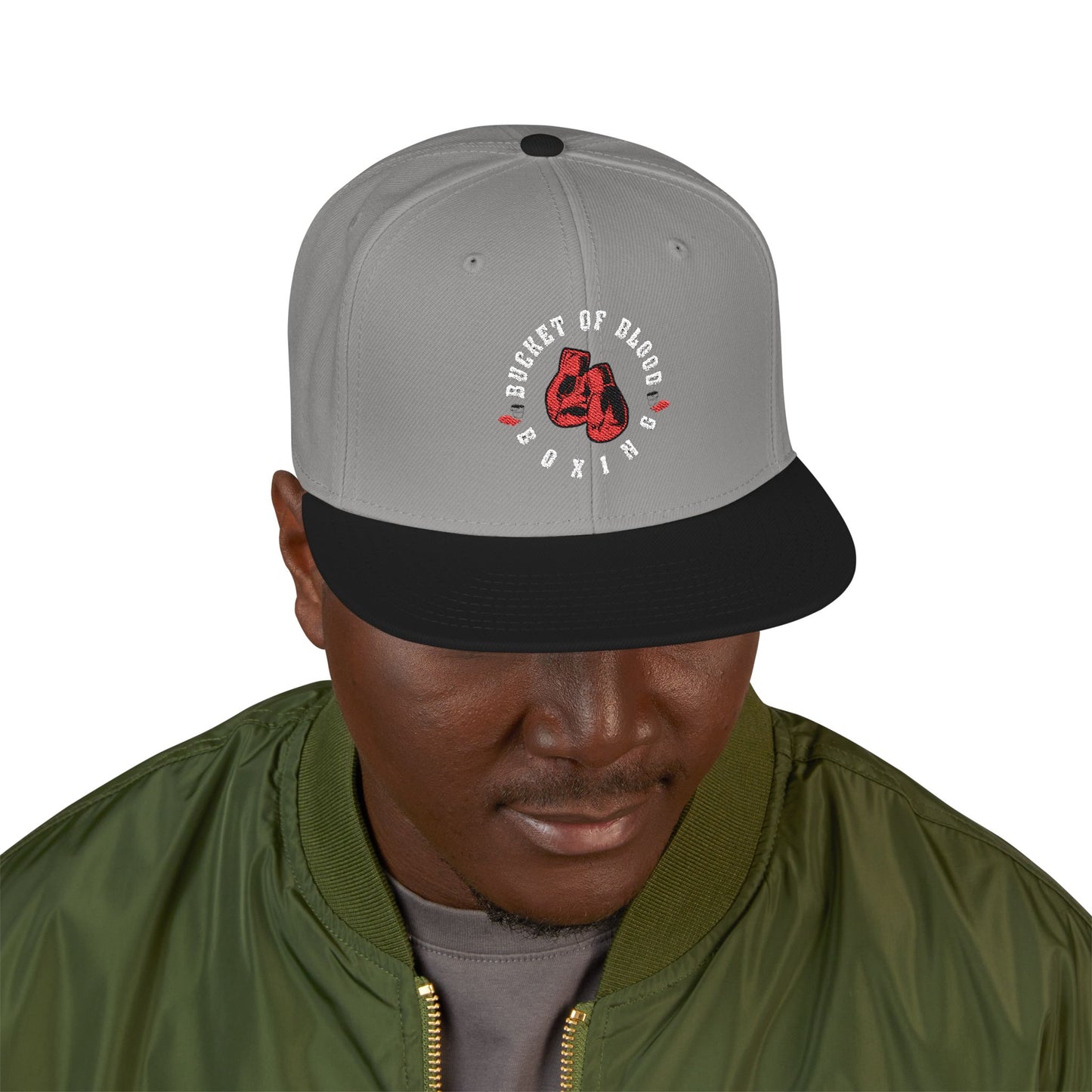Snapback - Embroidered Snapback Hat - Bucket of Blood