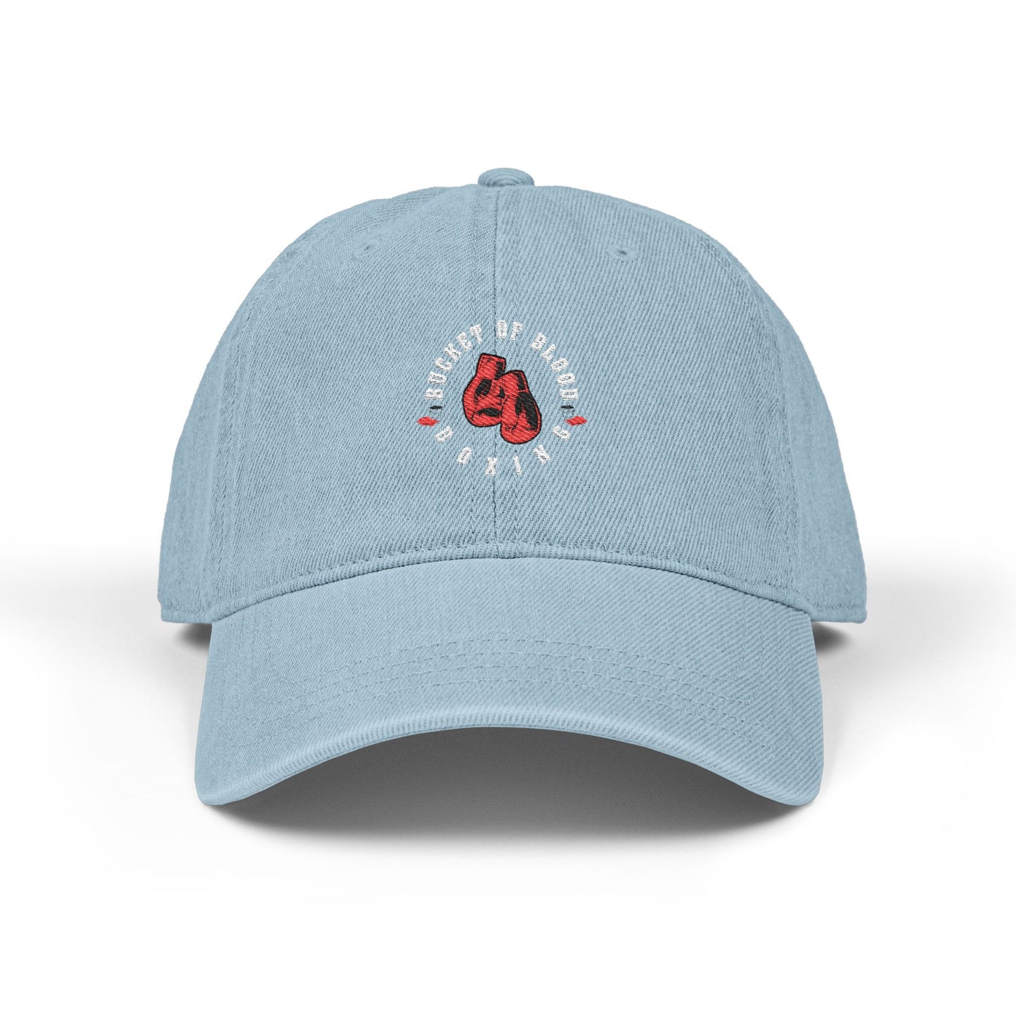 Denim Hat - Embroidered Bucket of Blood Denim Hat