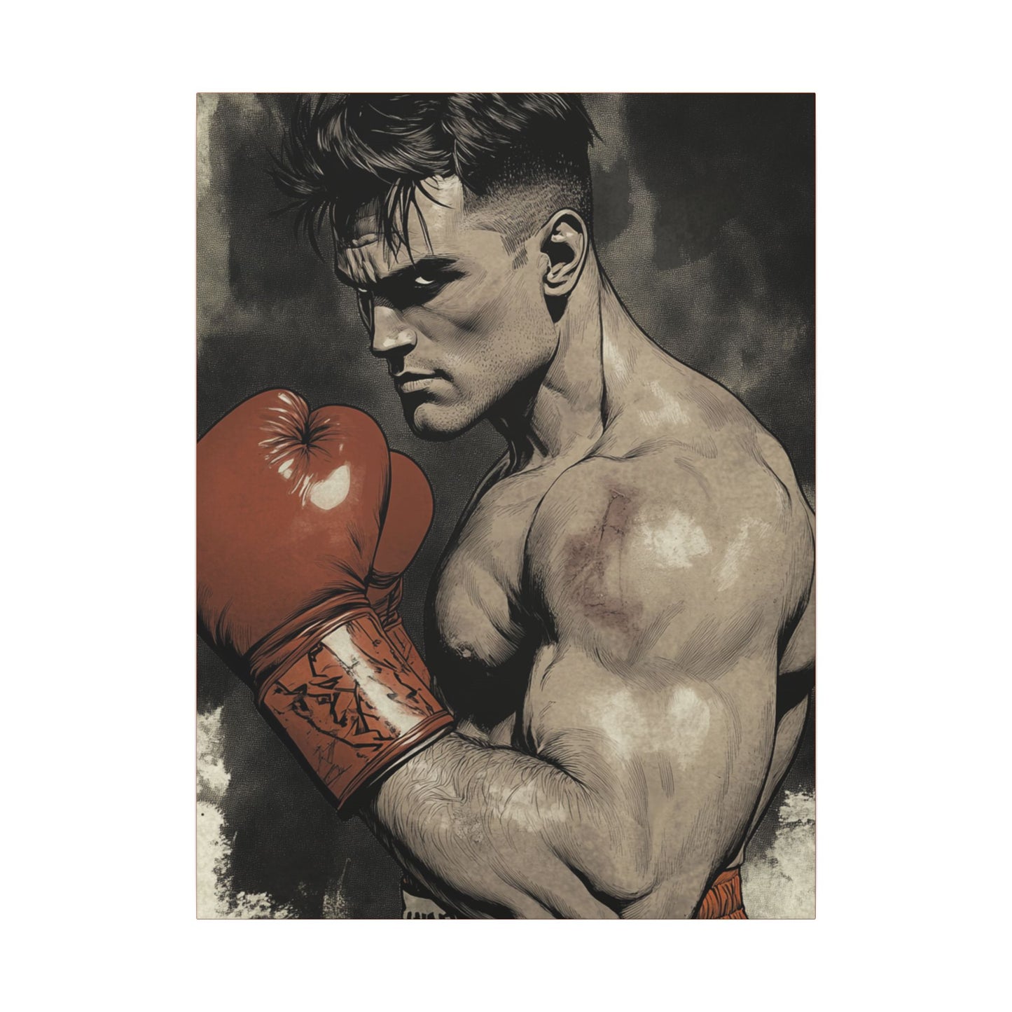 Vintage Boxing Wall Art - Boxer Art Canvas Print