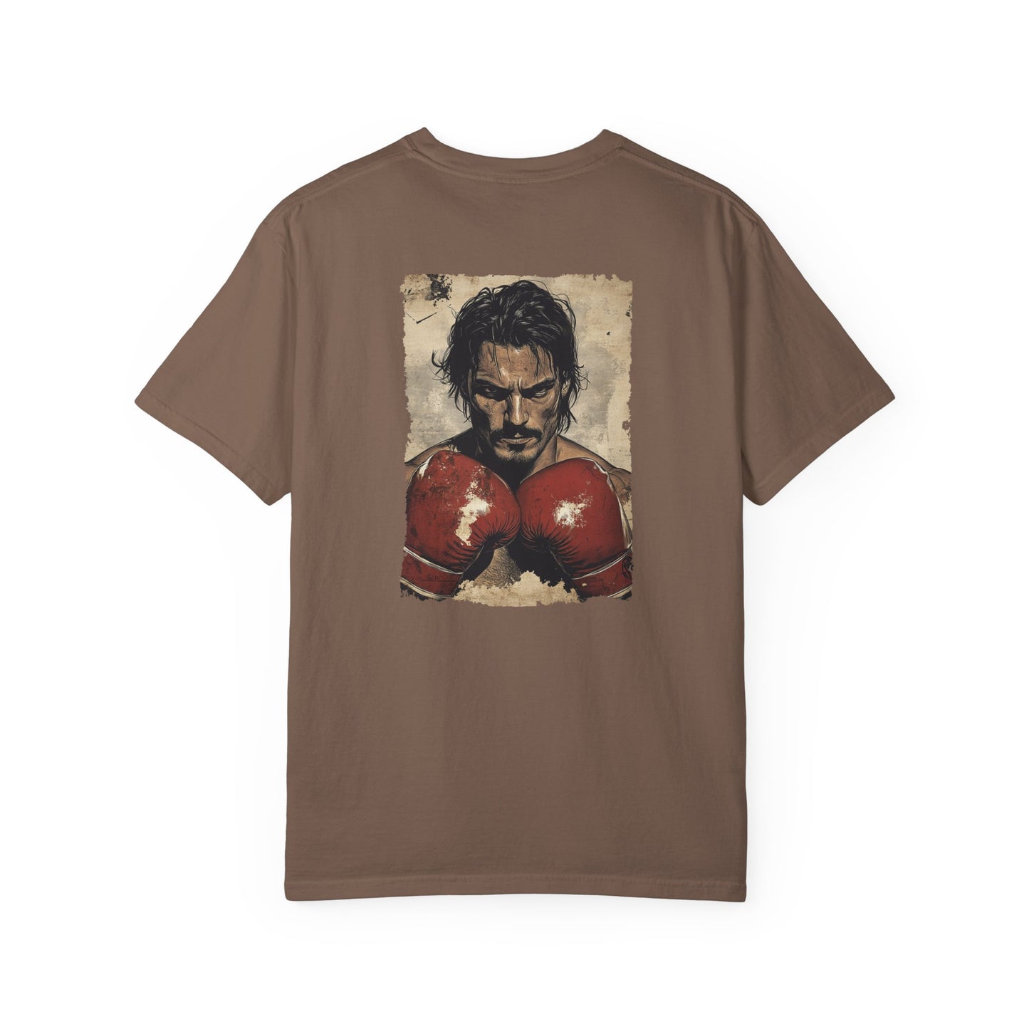 T Shirts Mens T Shirts - Dyed T-Shirt With Vintage Boxing Design