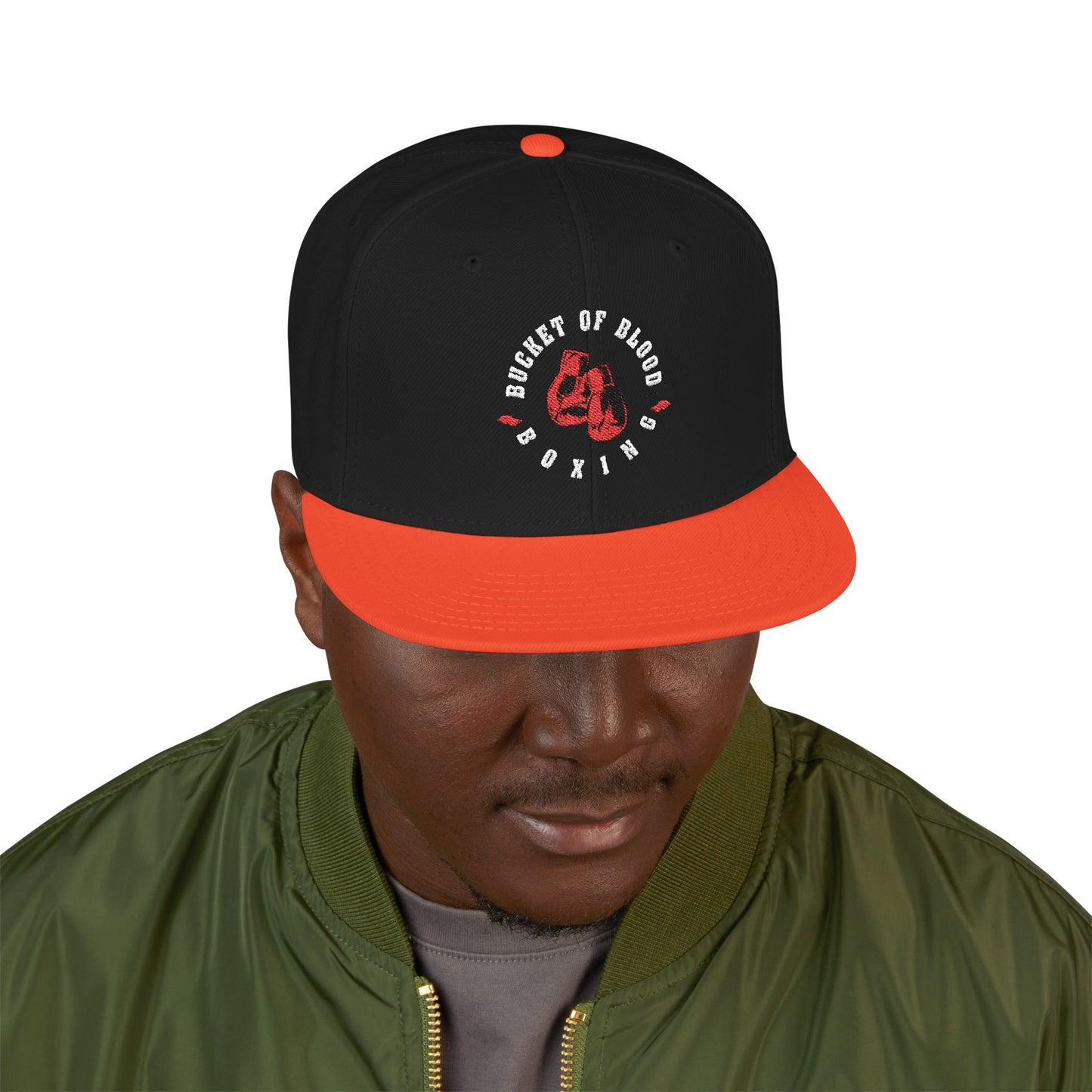Snapback - Embroidered Snapback Hat - Bucket of Blood