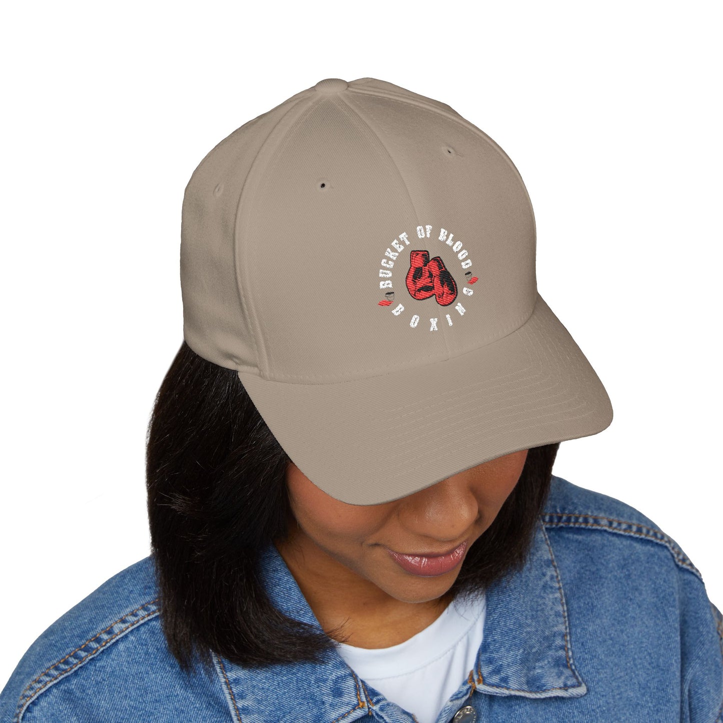 Red Baseball Hat - Red Embroidered Bucket of Blood Cap