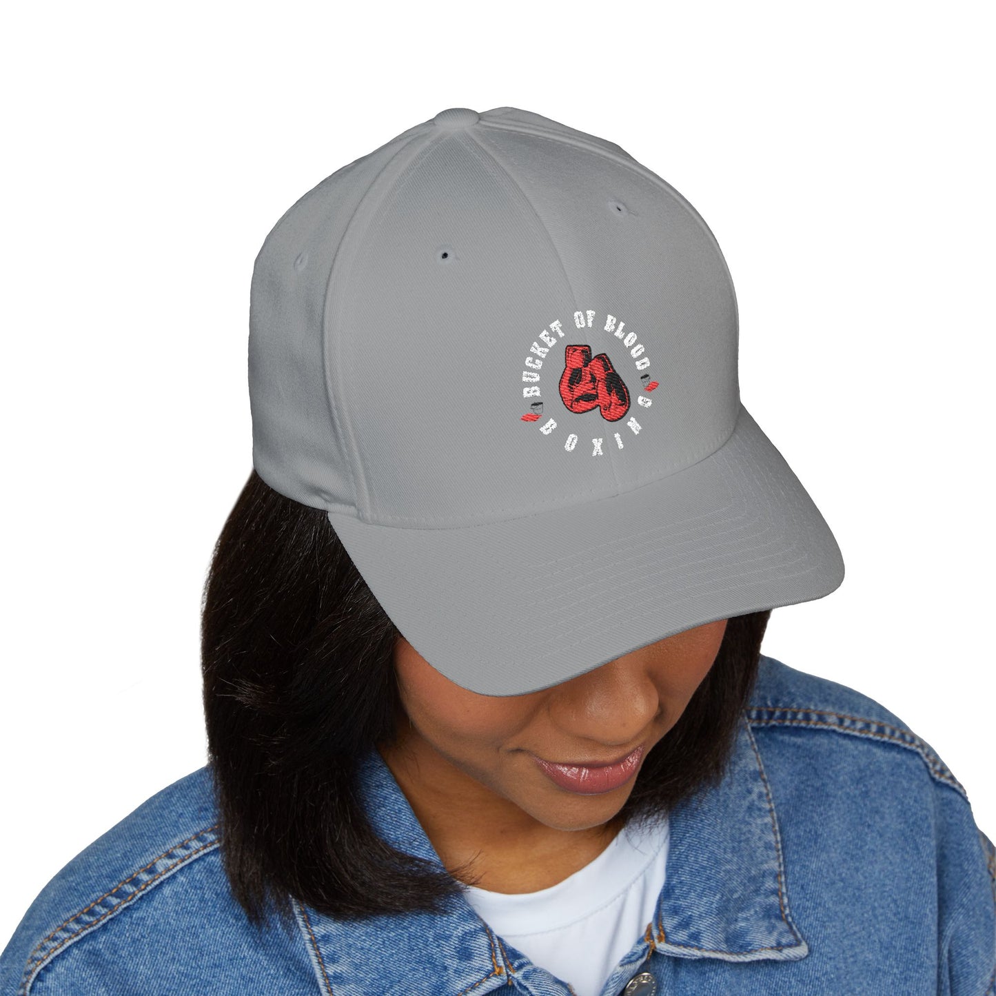 Red Baseball Hat - Red Embroidered Bucket of Blood Cap