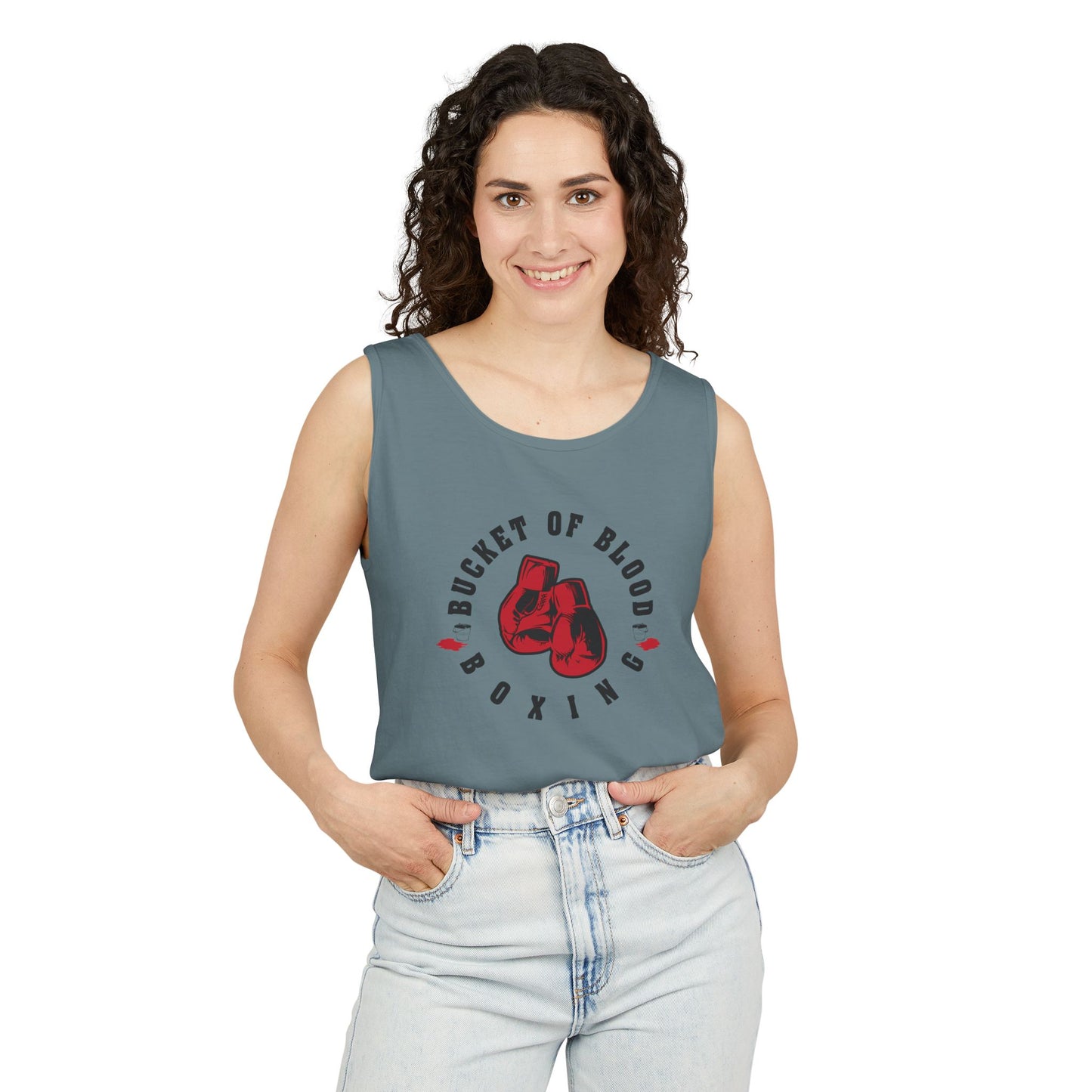 Mens Tank Tops -"Bucket of Blood" - Boxing Gym Tank Top