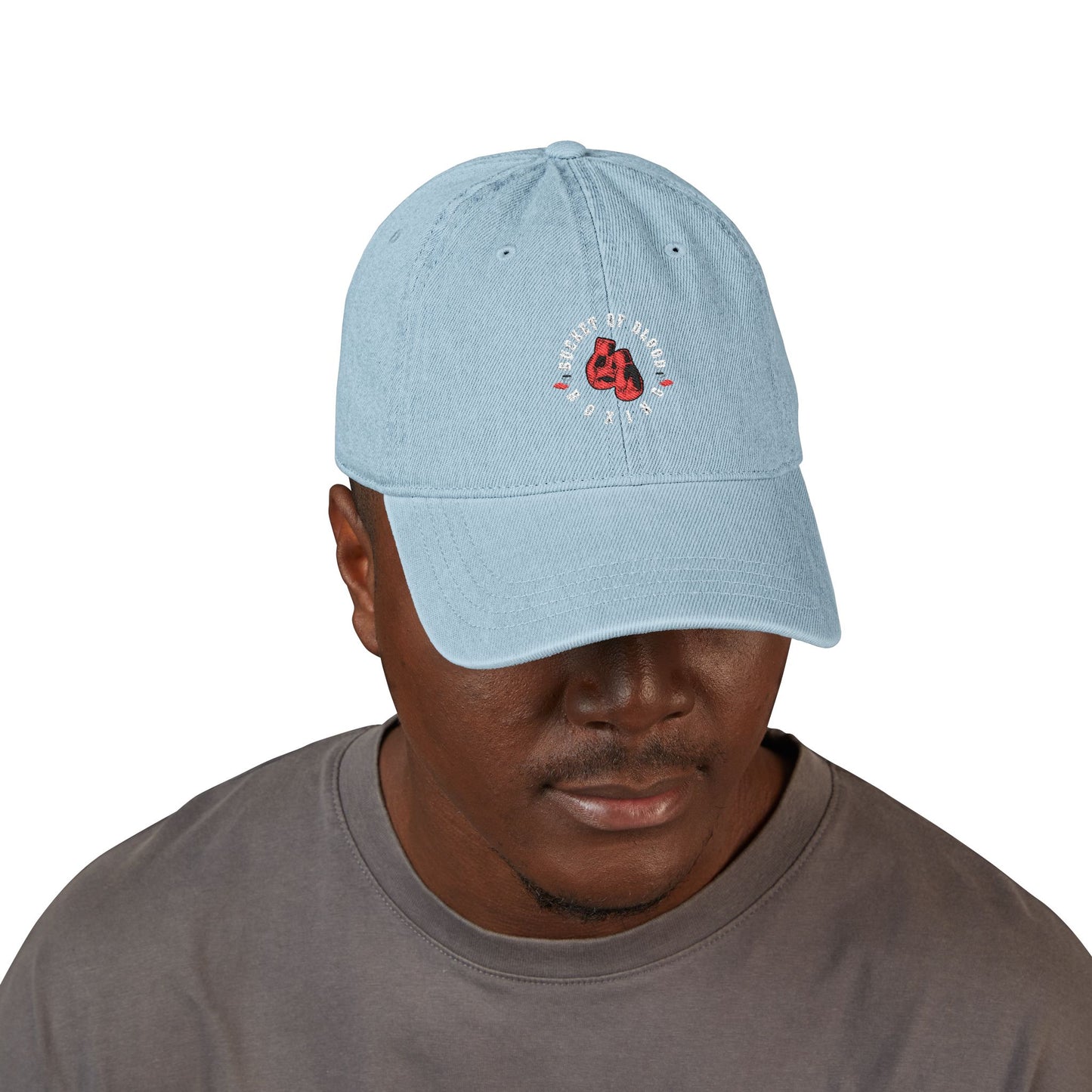 Denim Hat - Embroidered Bucket of Blood Denim Hat