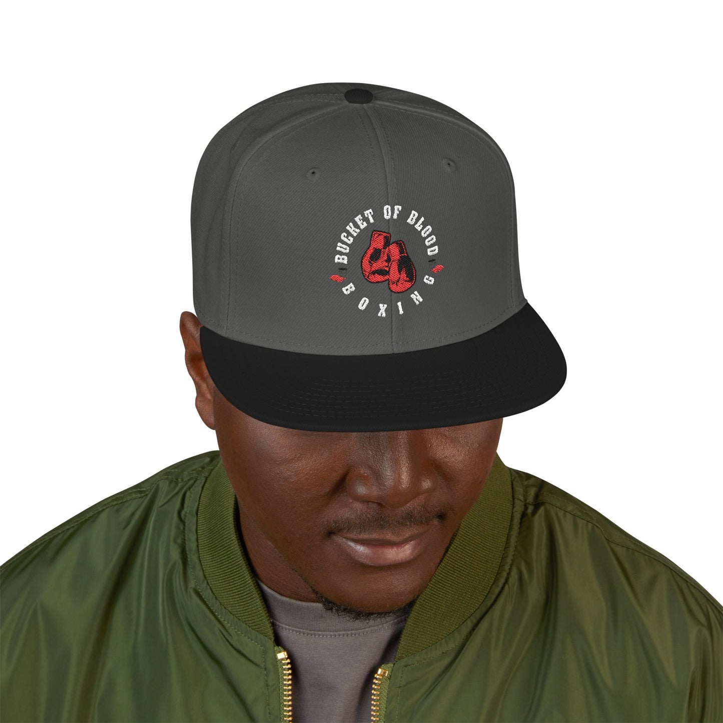 Snapback - Embroidered Snapback Hat - Bucket of Blood