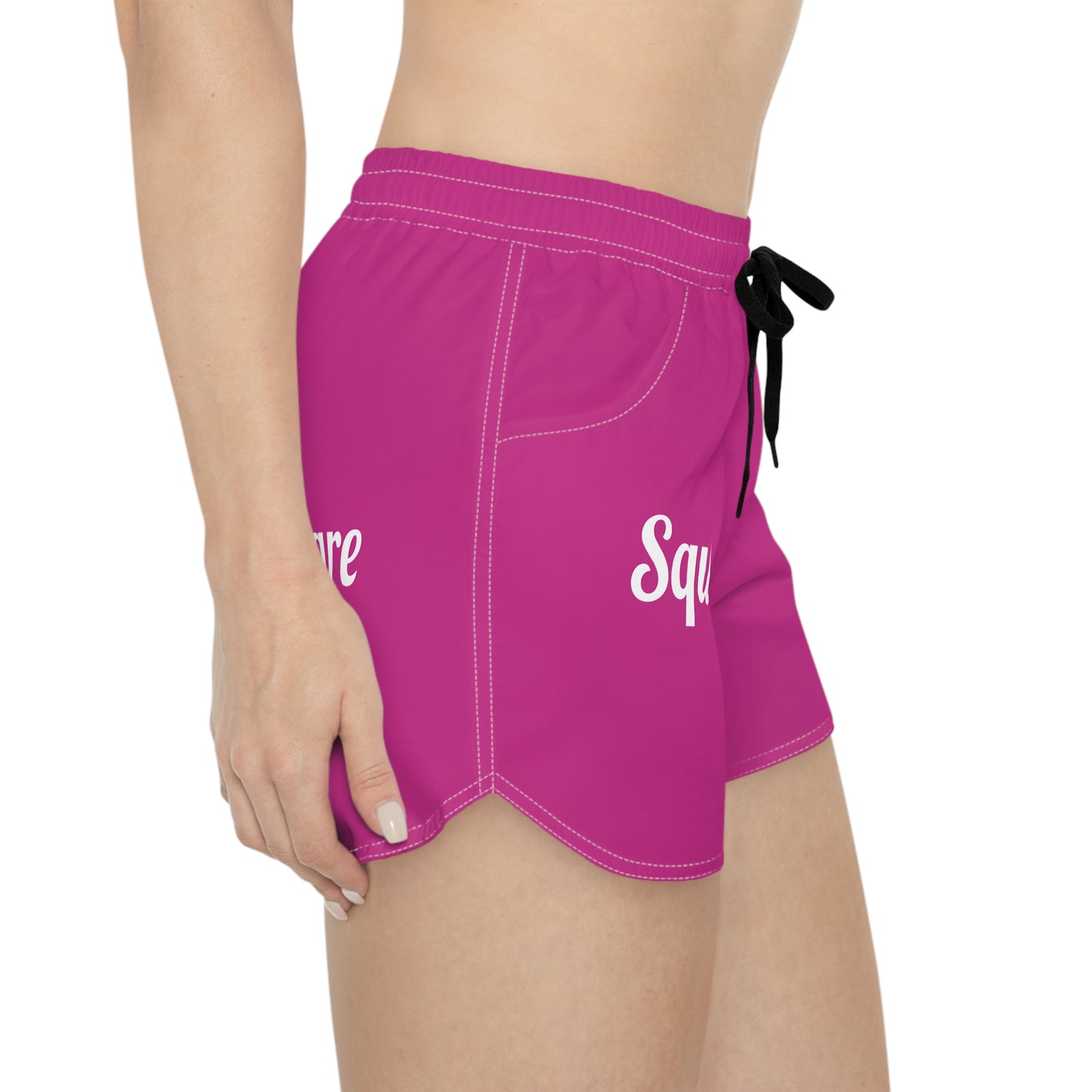 Womens Athletic Shorts - Square Design, Summer Essentials, Beachwear, Sportswear