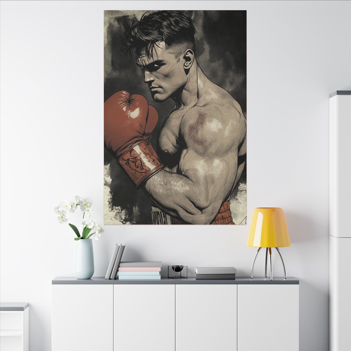 Vintage Boxing Wall Art - Boxer Art Canvas Print