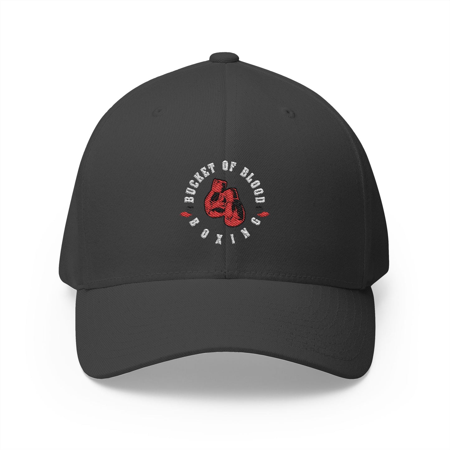 Red Baseball Hat - Red Embroidered Bucket of Blood Cap
