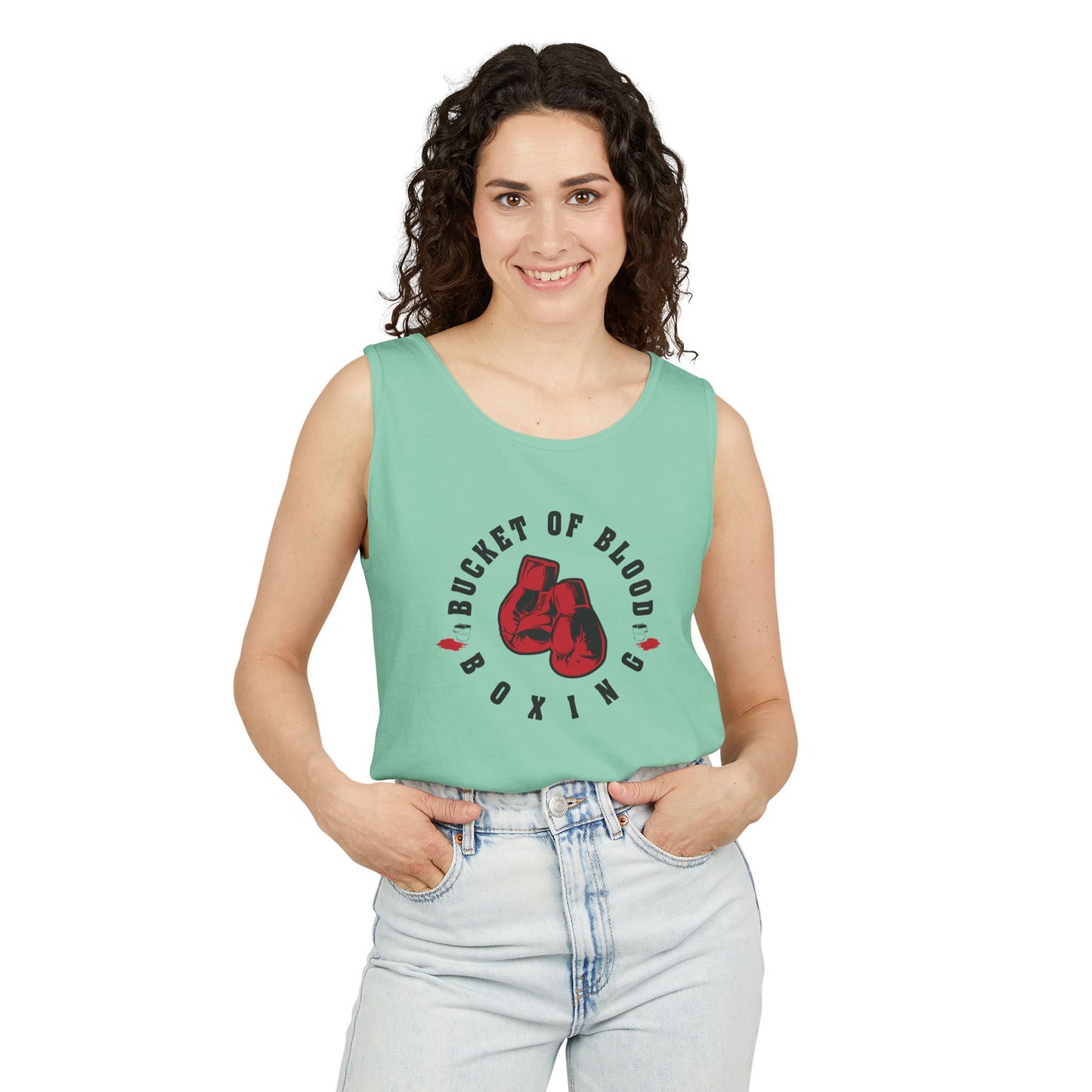 Mens Tank Tops -"Bucket of Blood" - Boxing Gym Tank Top